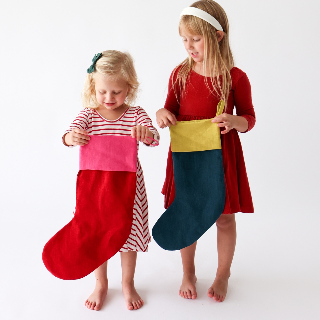 Color-blocked Christmas Stockings