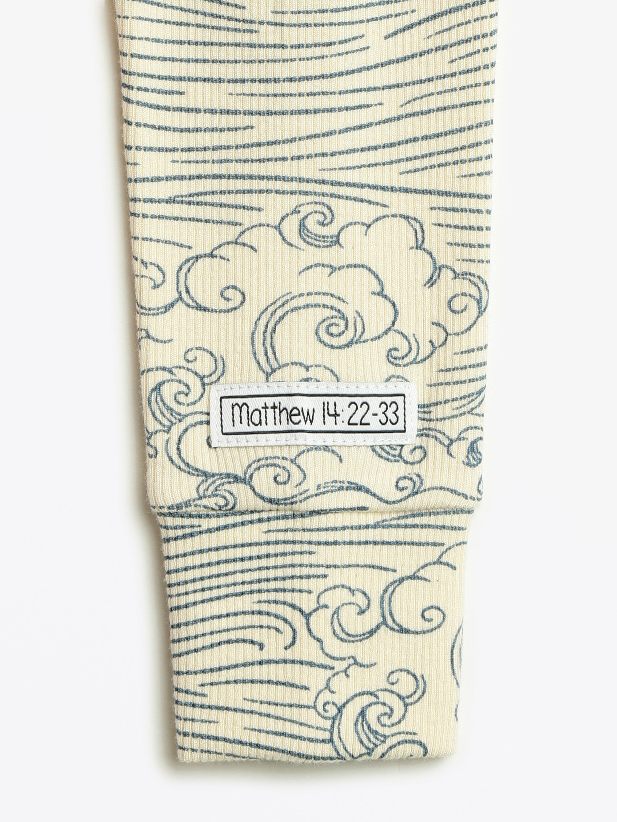 Walking On Water Pj Footless Onesie Ribbed Cotton-bamboo Blend