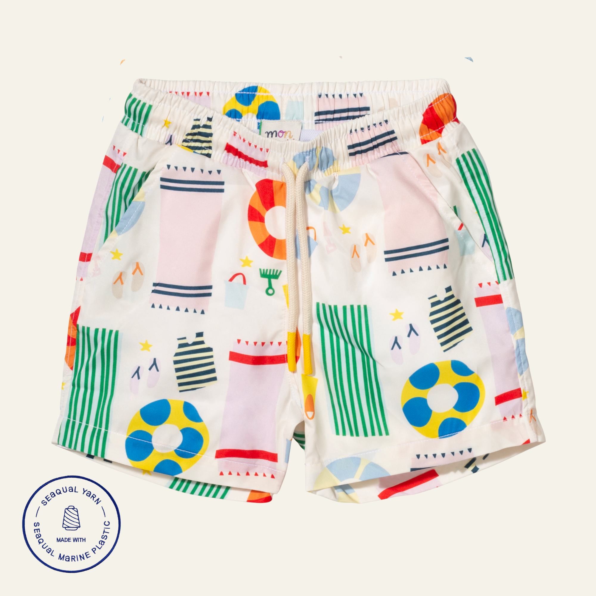 Upf 50+ Recycled Fishing Net Beach Kid Swim Trunk