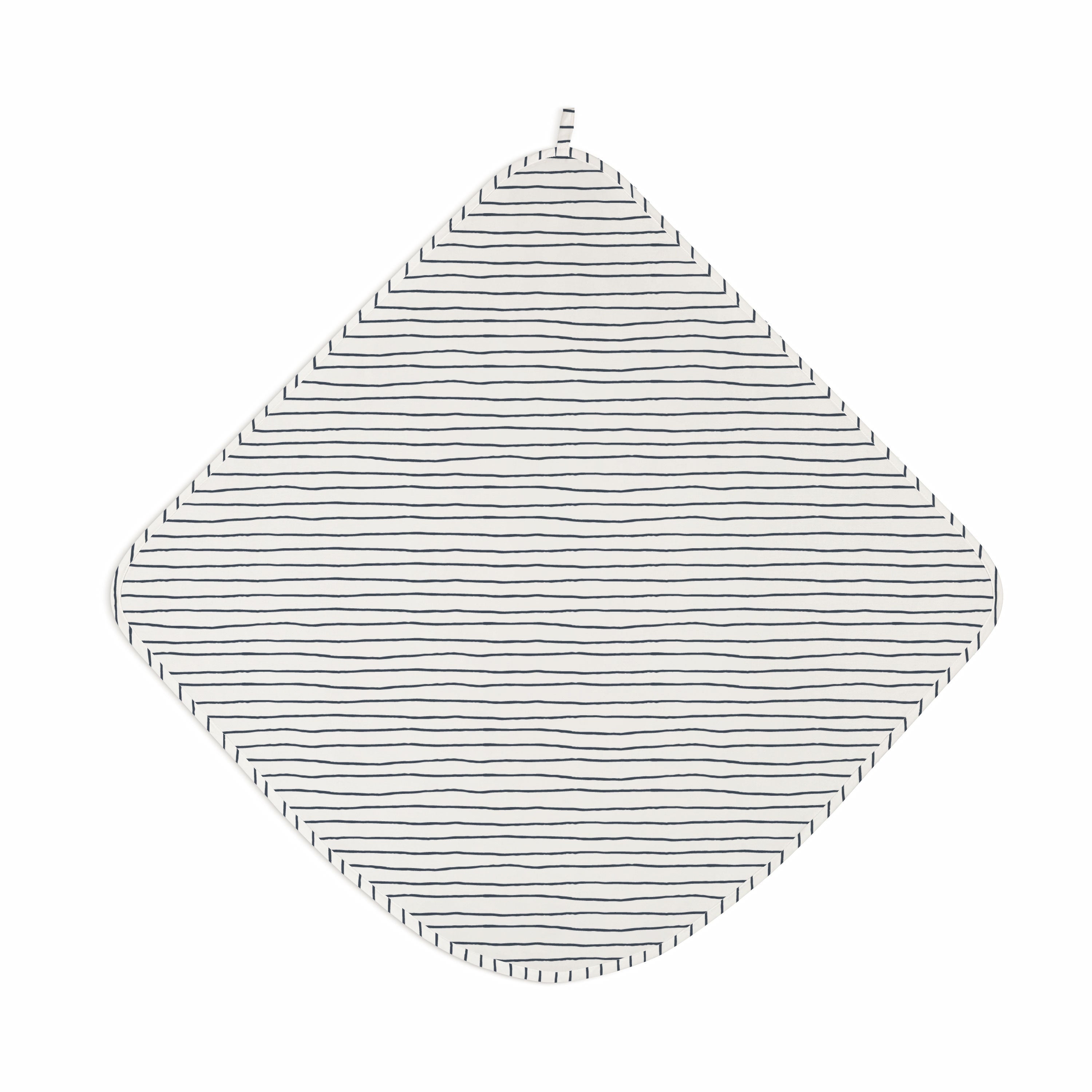 Organic Baby Towel - Navy Stripes
