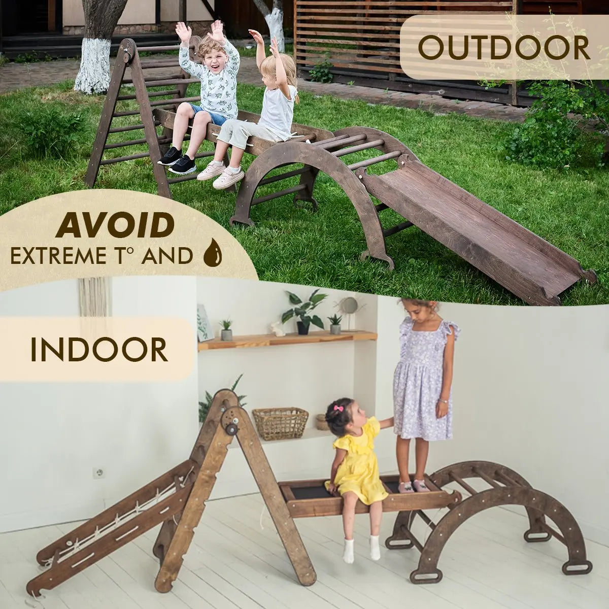 Montessori Triangle Ladder - Handmade Climber For Kids 1-7 Y.o.