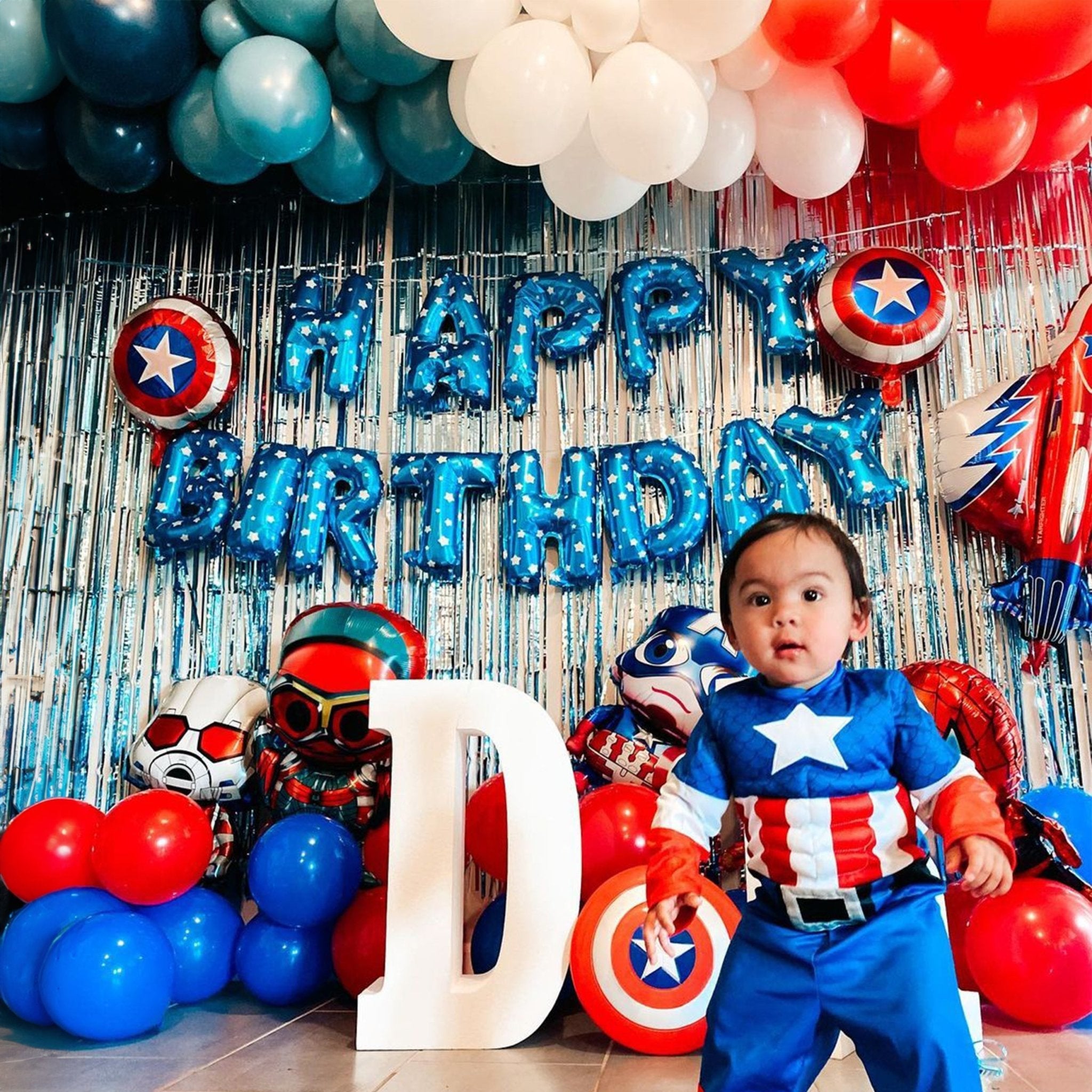 Patriotic Red, White & Blue Balloon Garland Kit