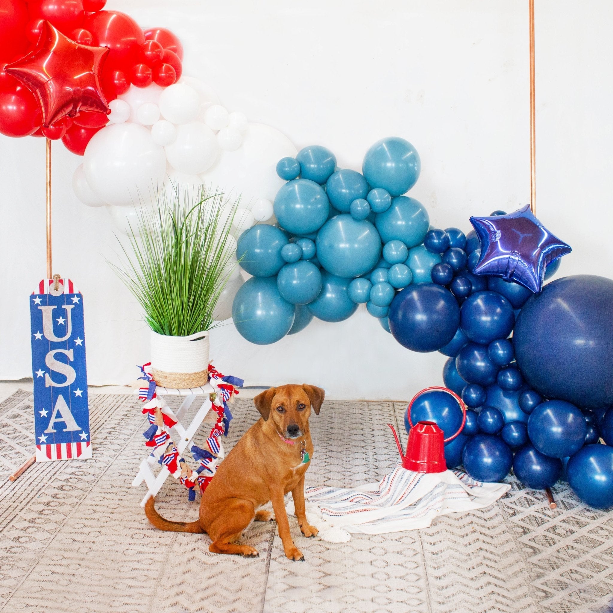 Patriotic Red, White & Blue Balloon Garland Kit