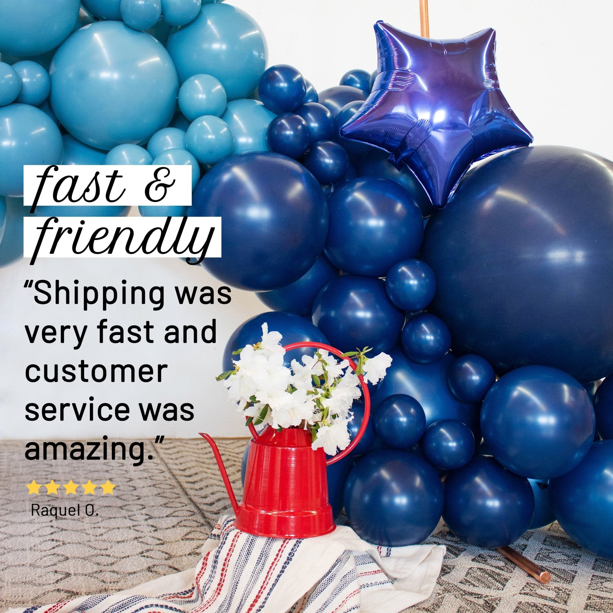 Patriotic Red, White & Blue Balloon Garland Kit