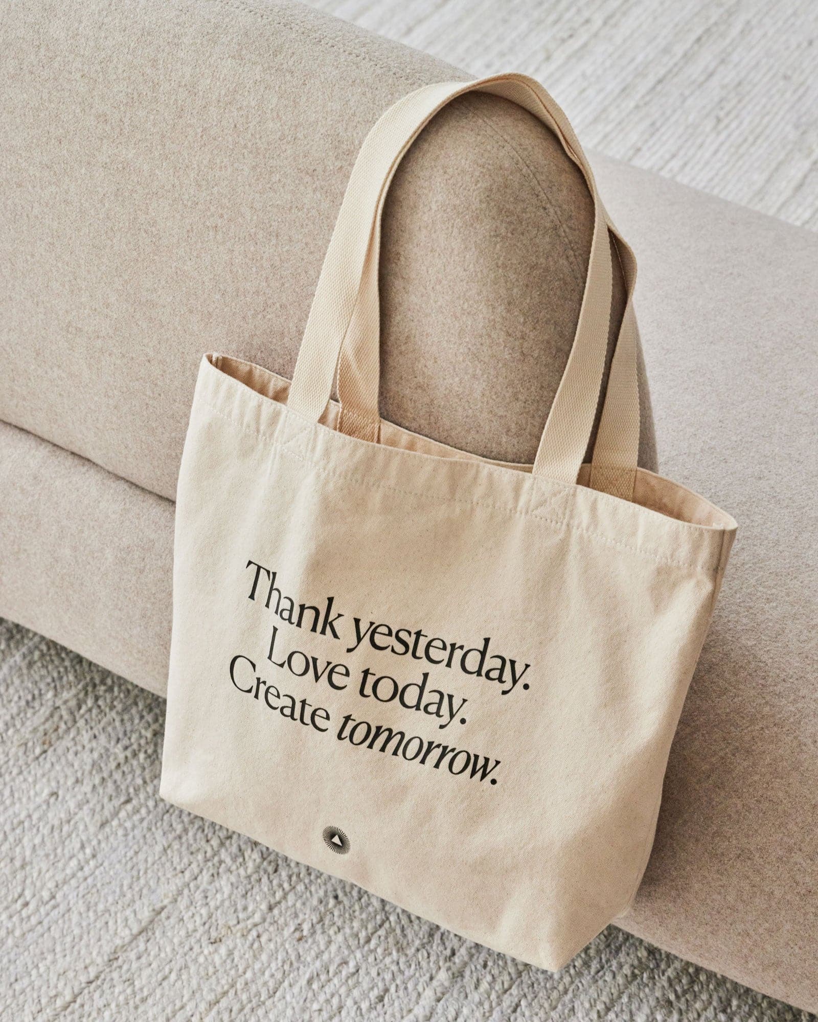 100% organic organic tote bag heavyweight intelligent change sustainable premium totes - thank yesterday love today create tomorrow