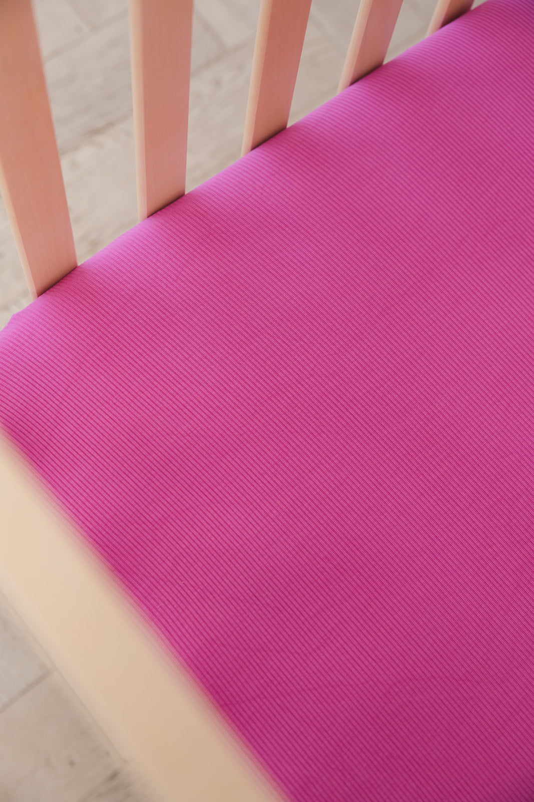 (solid, Ribbed) Rainbow Royal - Crib Sheet