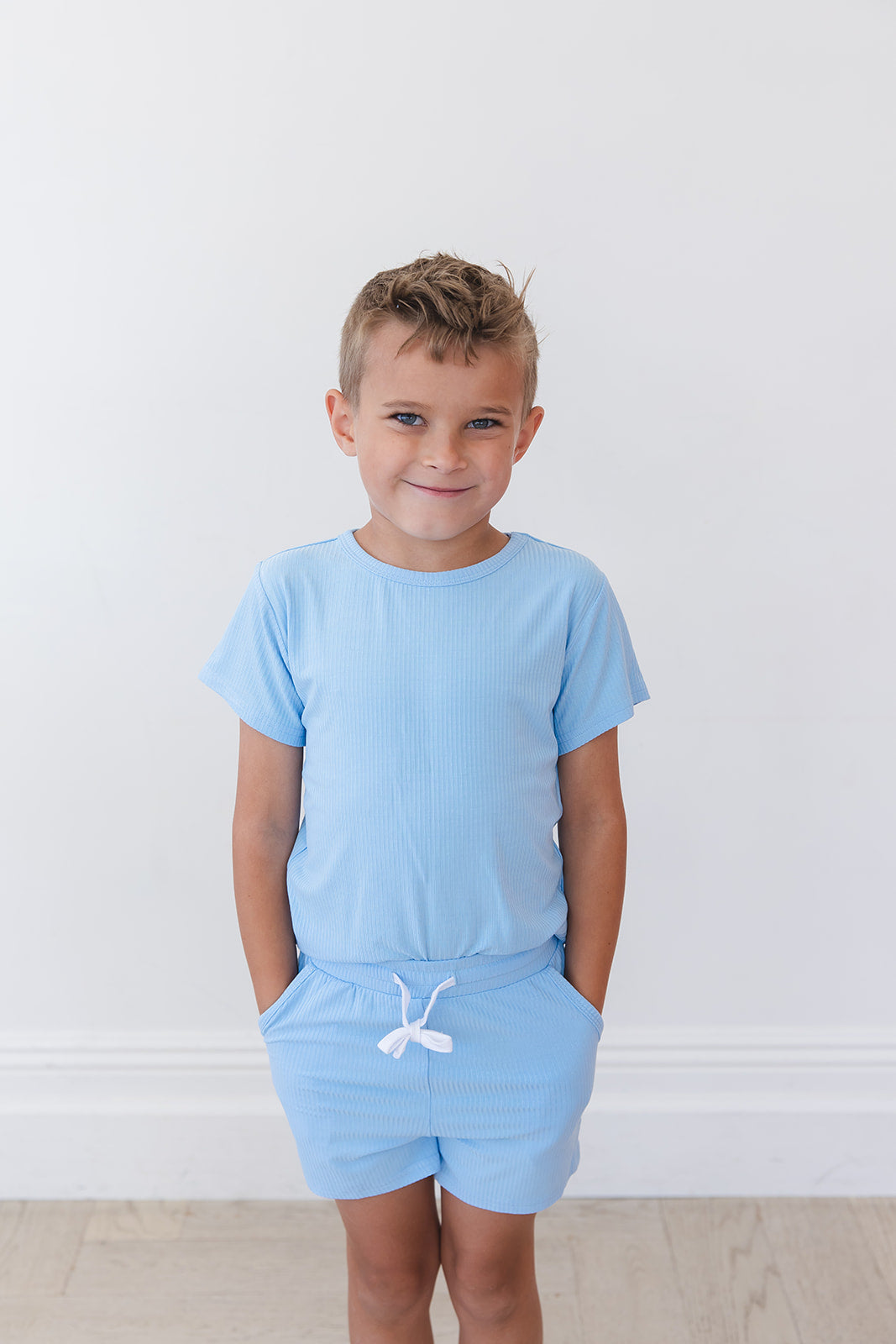 (solid, Ribbed) Neverland - Pocket Short Set