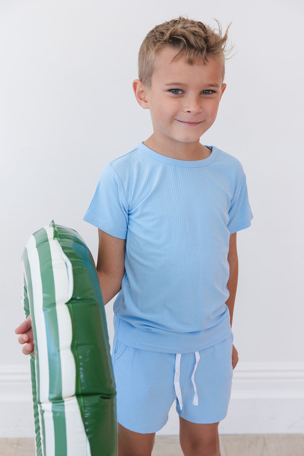 (solid, Ribbed) Neverland - Pocket Short Set