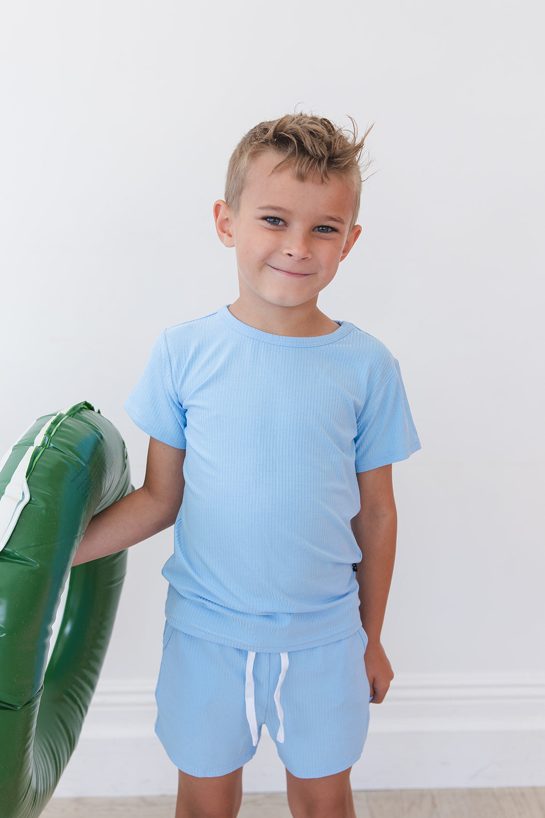 (solid, Ribbed) Neverland - Pocket Short Set