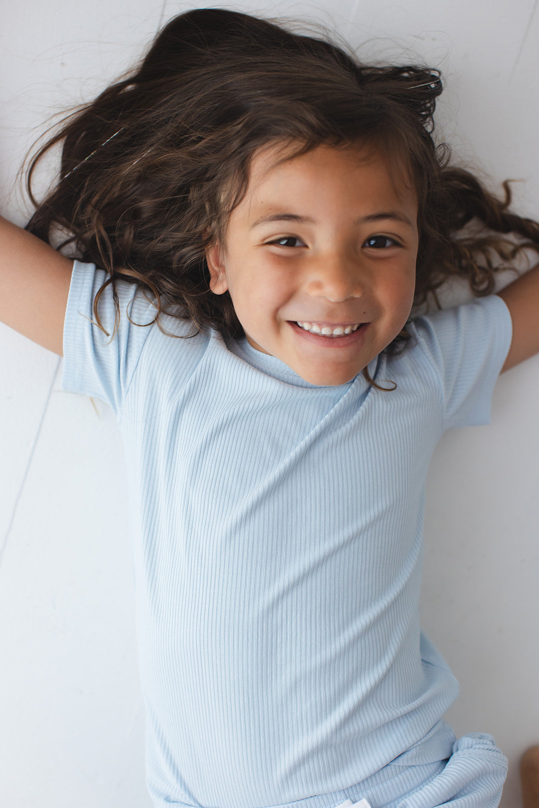 Blue Macaron (ribbed) - Pocket Short Set