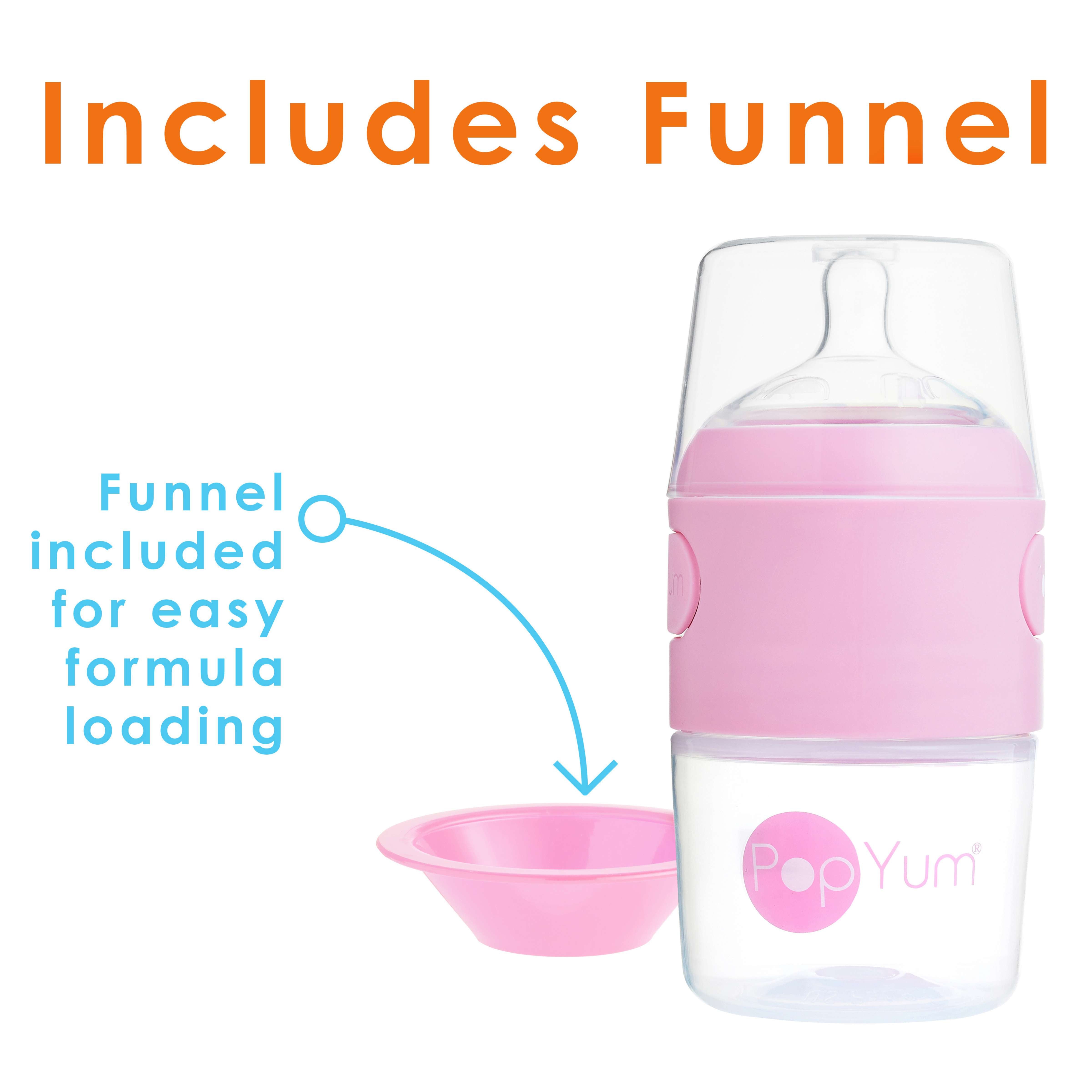 Popyum 5oz Anti-colic Baby Bottle For Breast And Formula Feeding, 3-pack, Pink, #1 Slow Flow Nipples