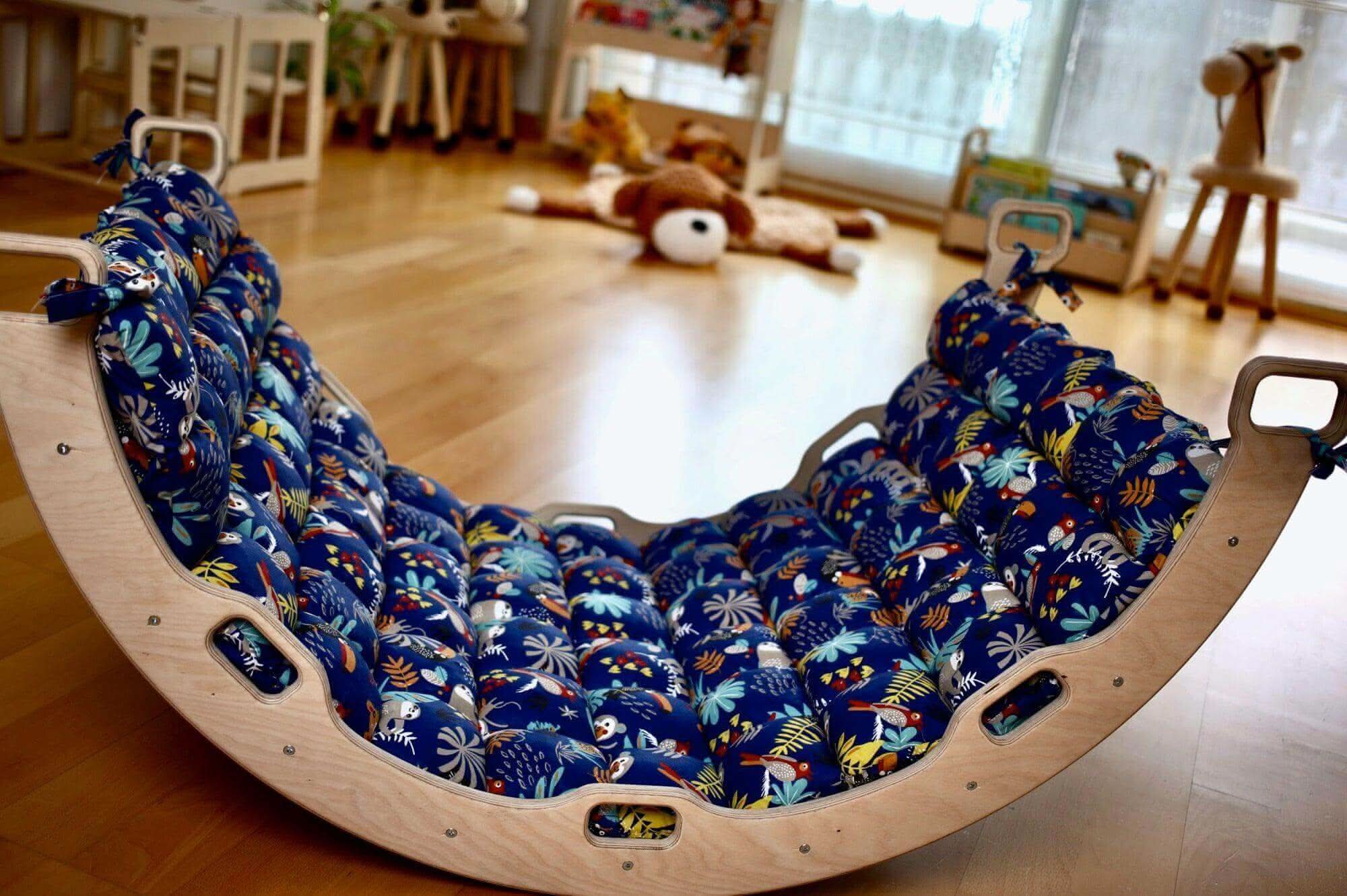 5 Pieces Climbing Set - Climbing Triangle / Arch Rocker, Xl Pillow, And 2 Ramps