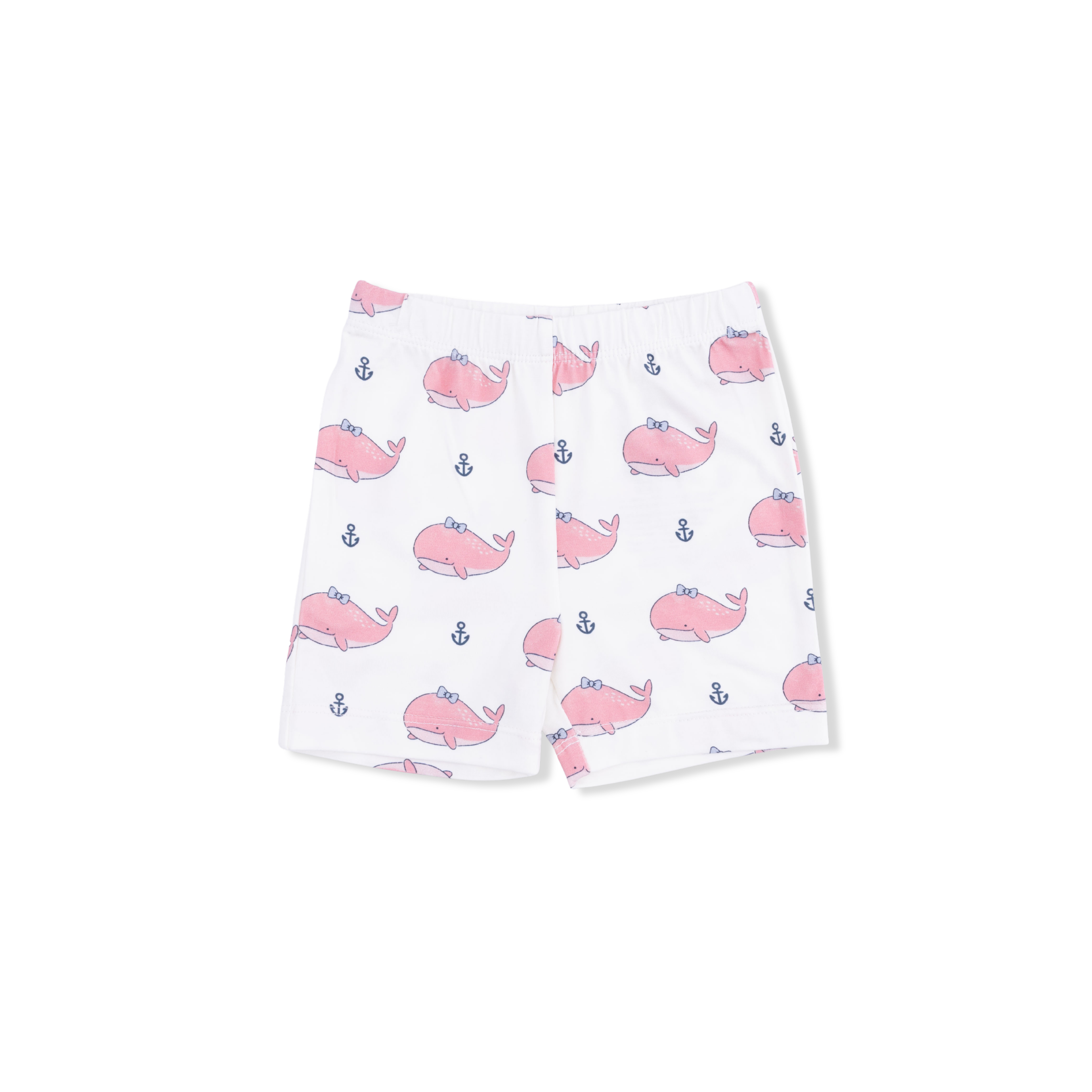 Bubbly Whale With Bow Pink - Loungewear Short Set