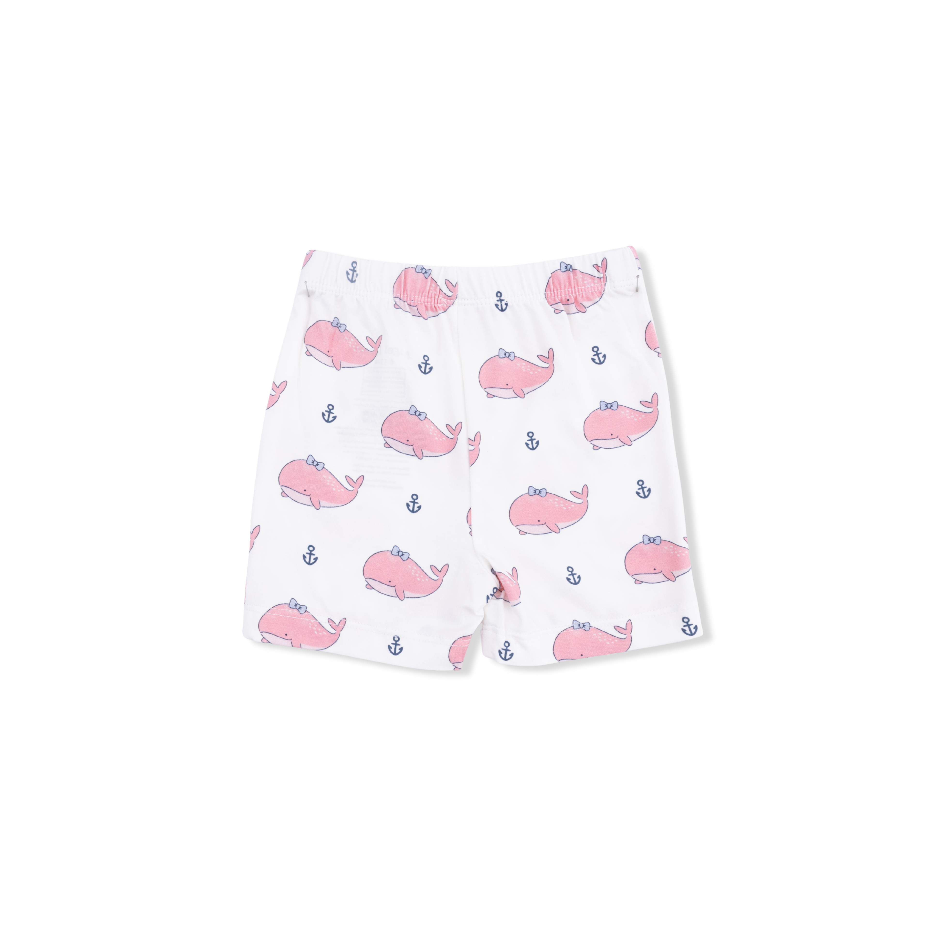 Bubbly Whale With Bow Pink - Loungewear Short Set