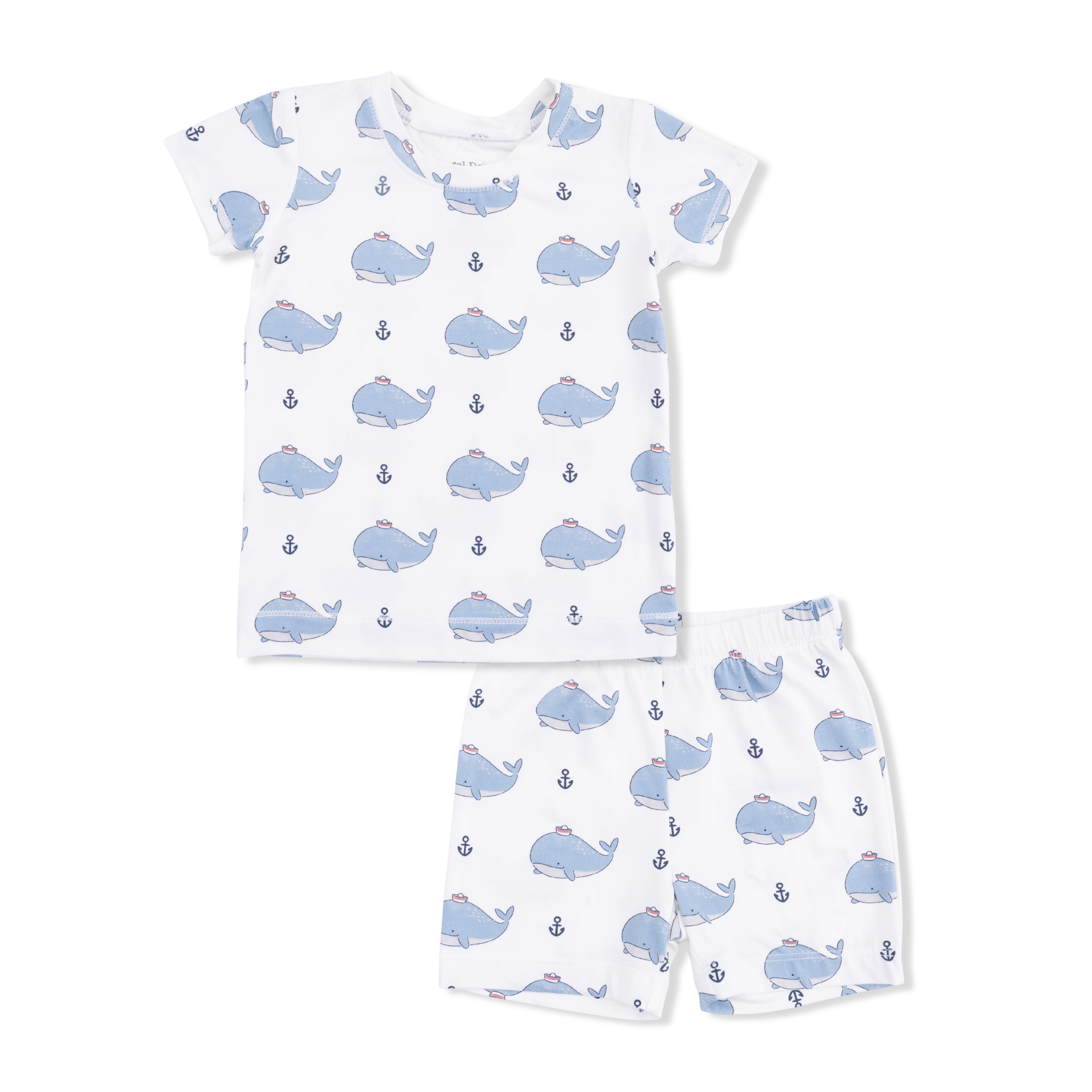 Bubbly Sailor Whales Blue - Loungewear Short Set