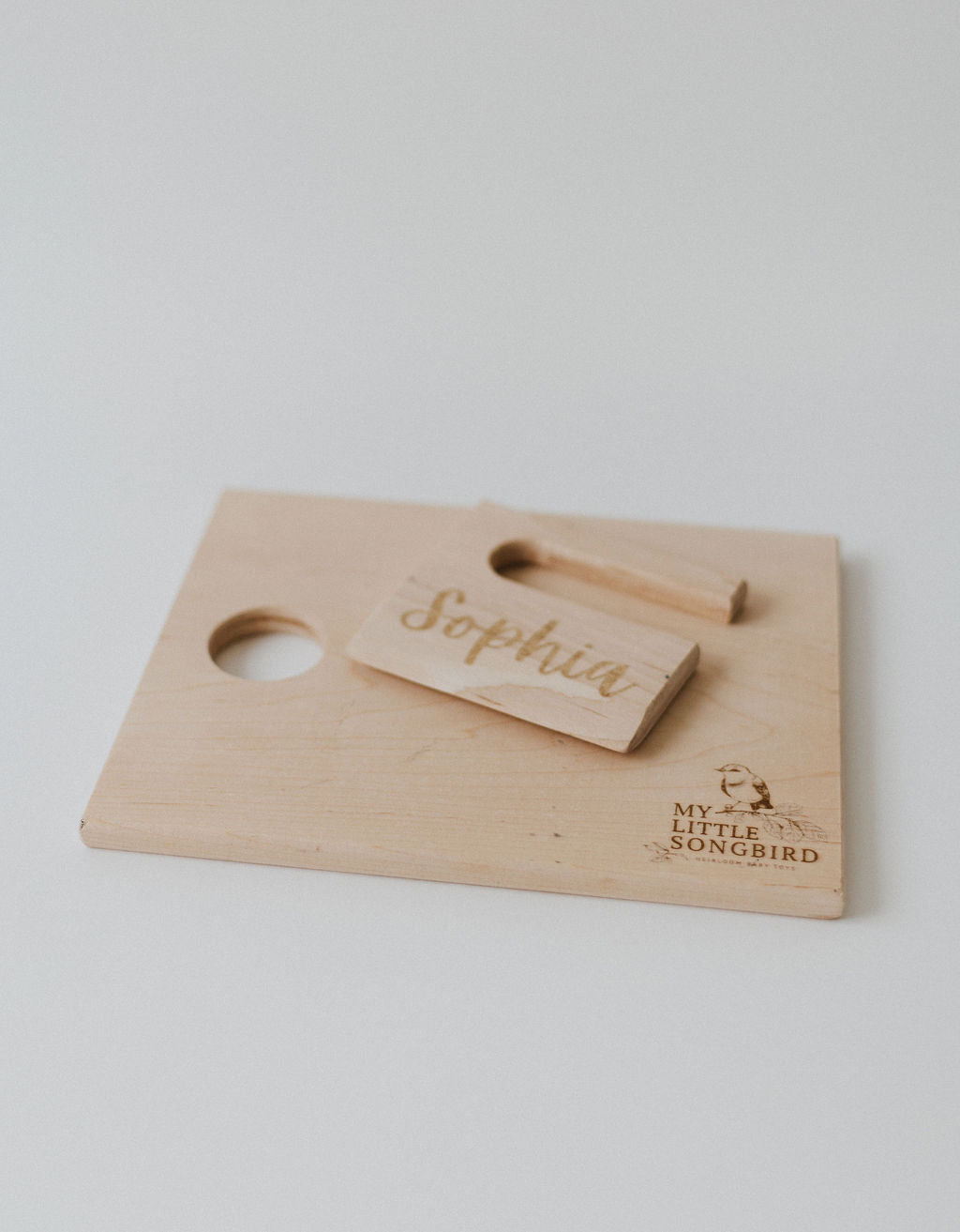 Children's Wooden Cutting Board Set With Fruit Knife