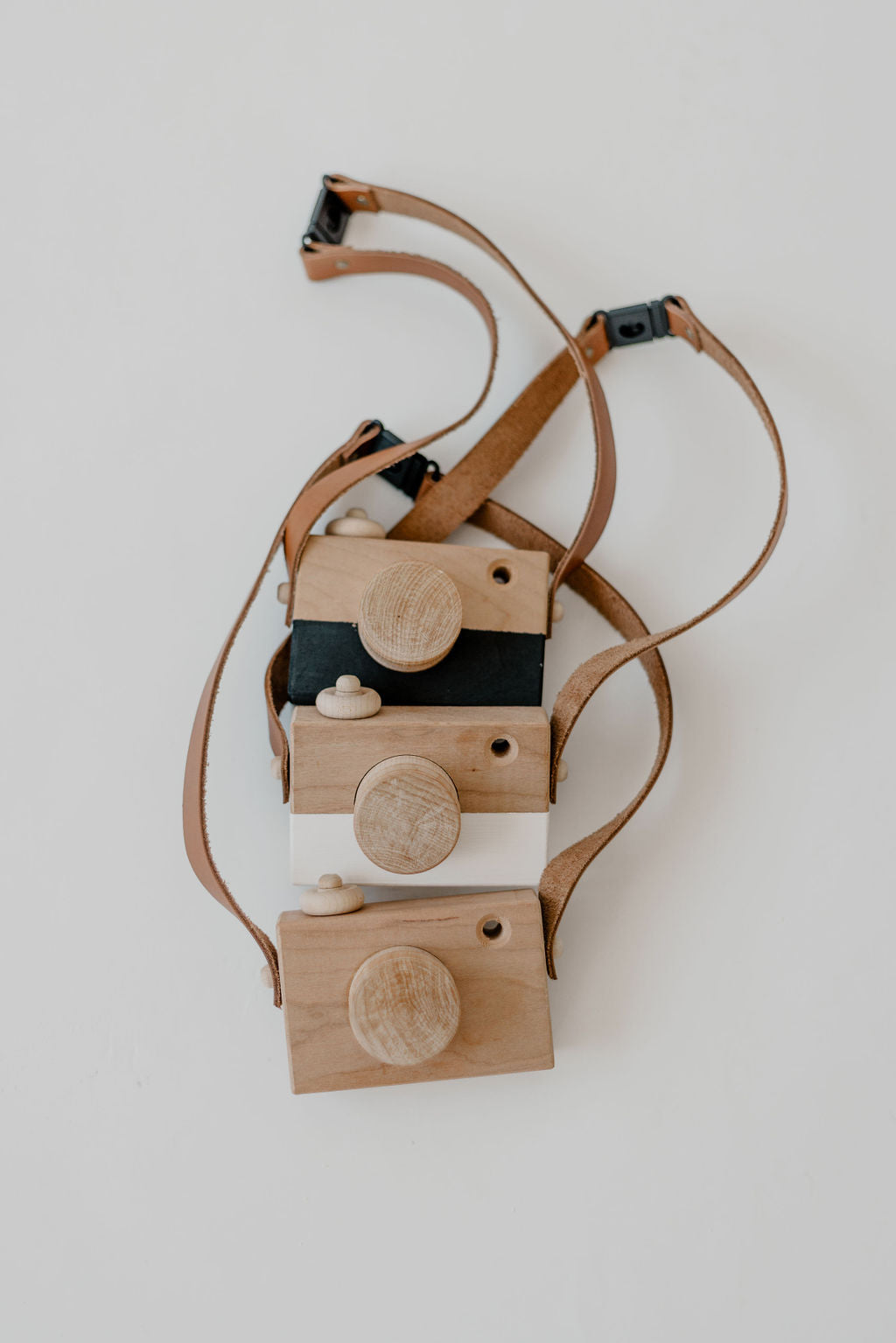 Wood & Leather Camera/play Camera/wooden Play Camera/toddler Camera