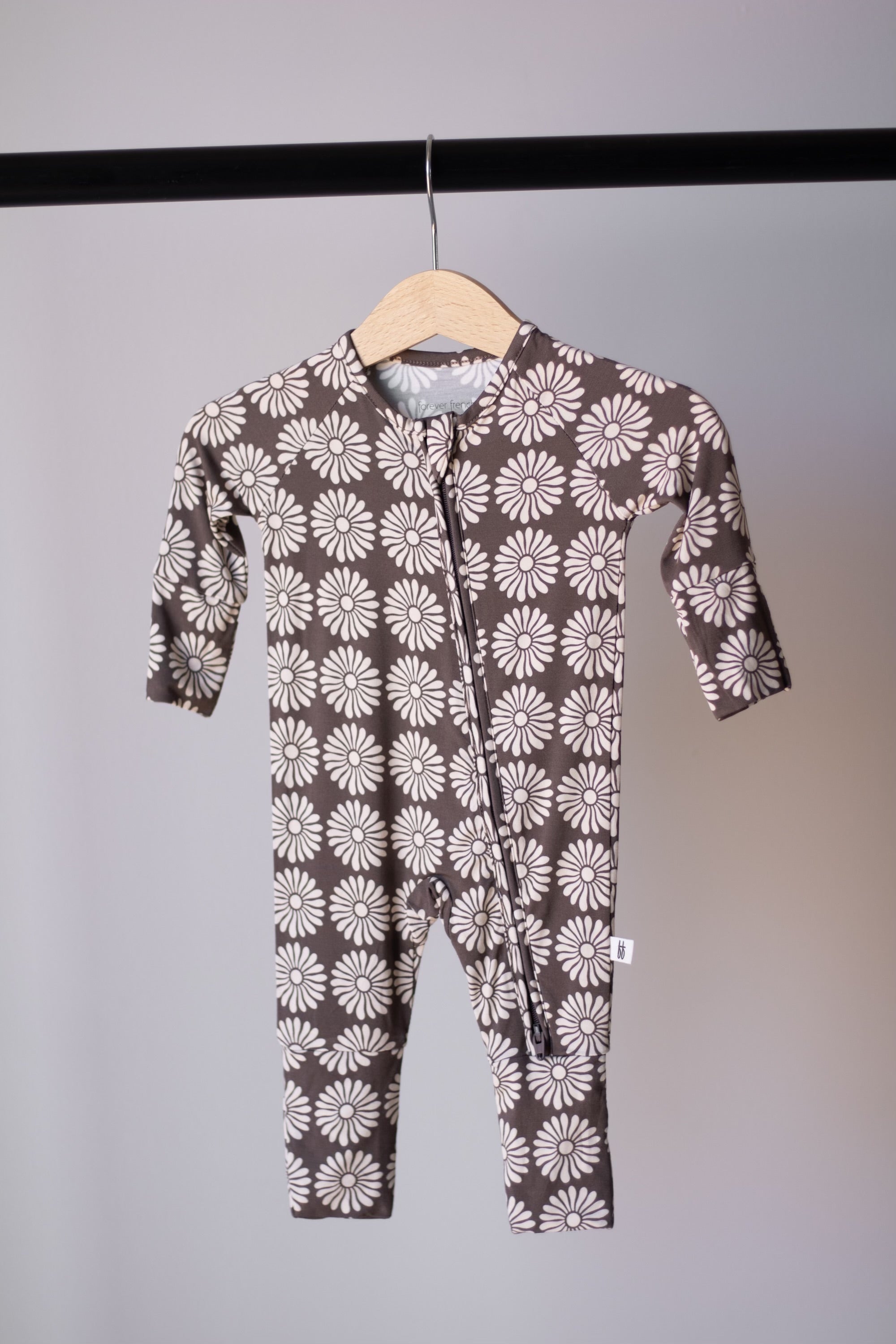 Bamboo Zip Pajamas | Retro Floral