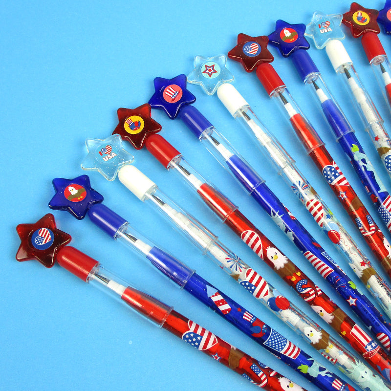 Patriotic July 4th Multi Point Pencils