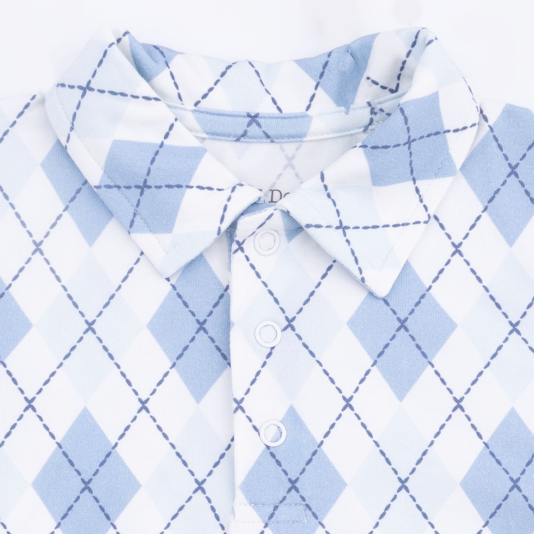 Blue Argyle - Polo With Casual Short