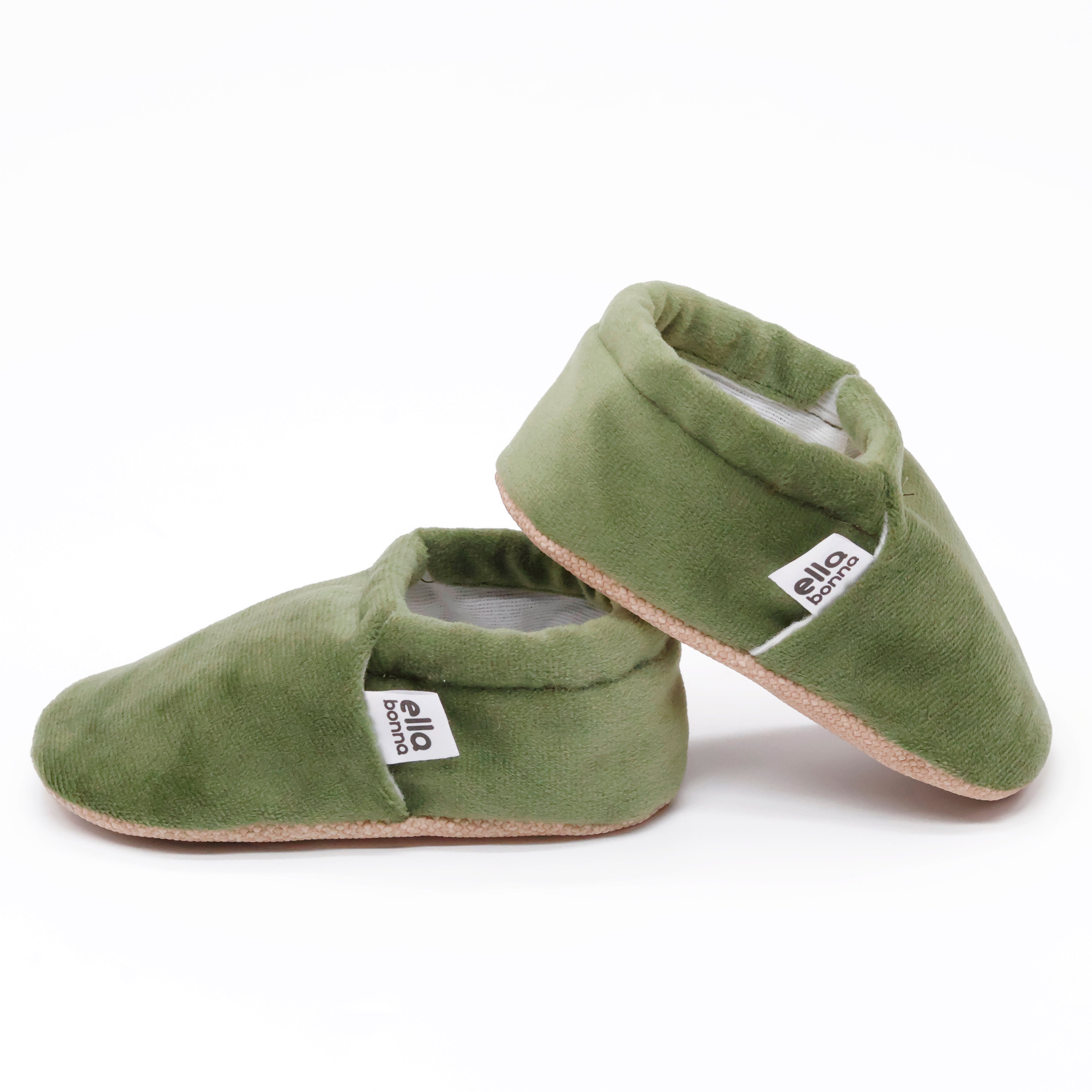 Organic Cotton Velvet Home Nursery Moccasin Shoes