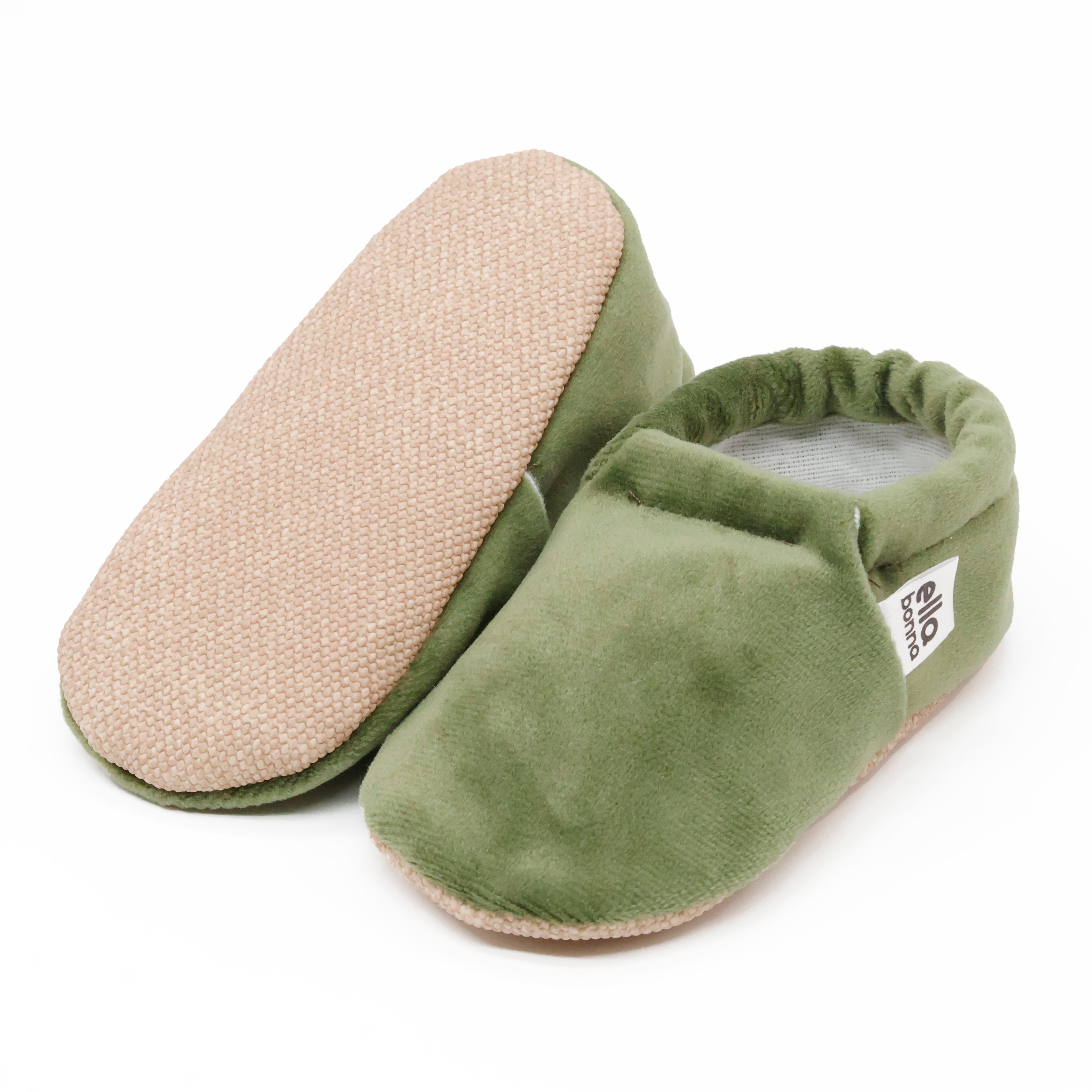 Organic Cotton Velvet Home Nursery Moccasin Shoes