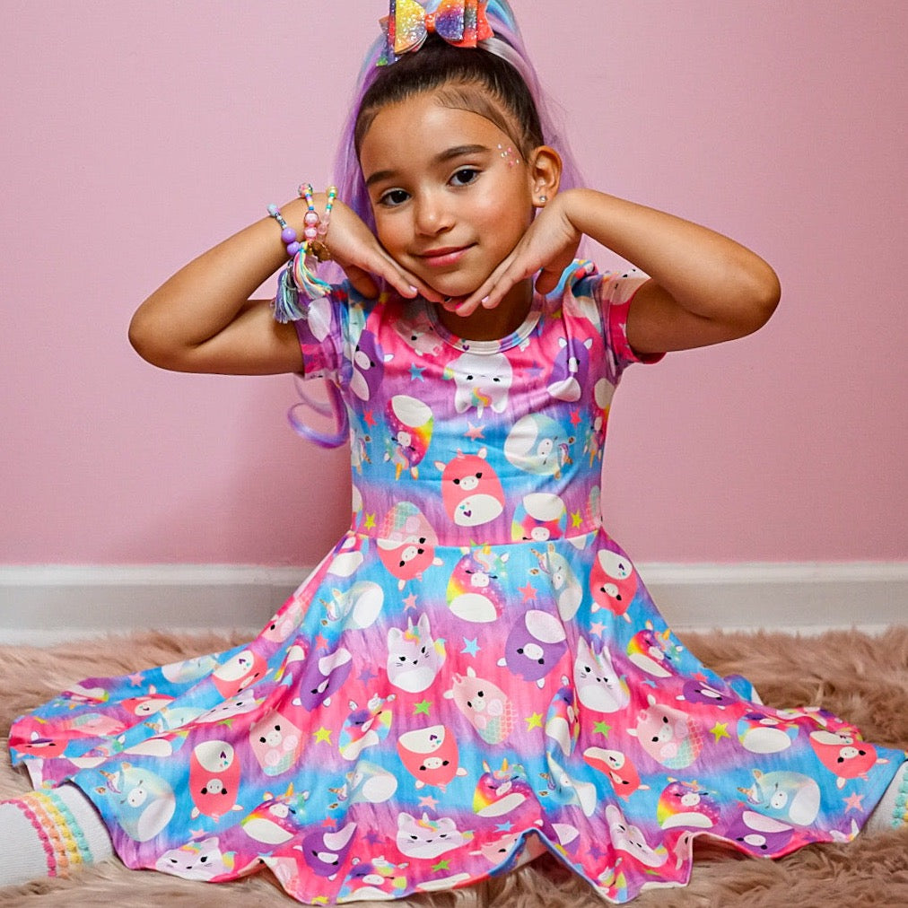 Fluffy Friends Twirl Dress