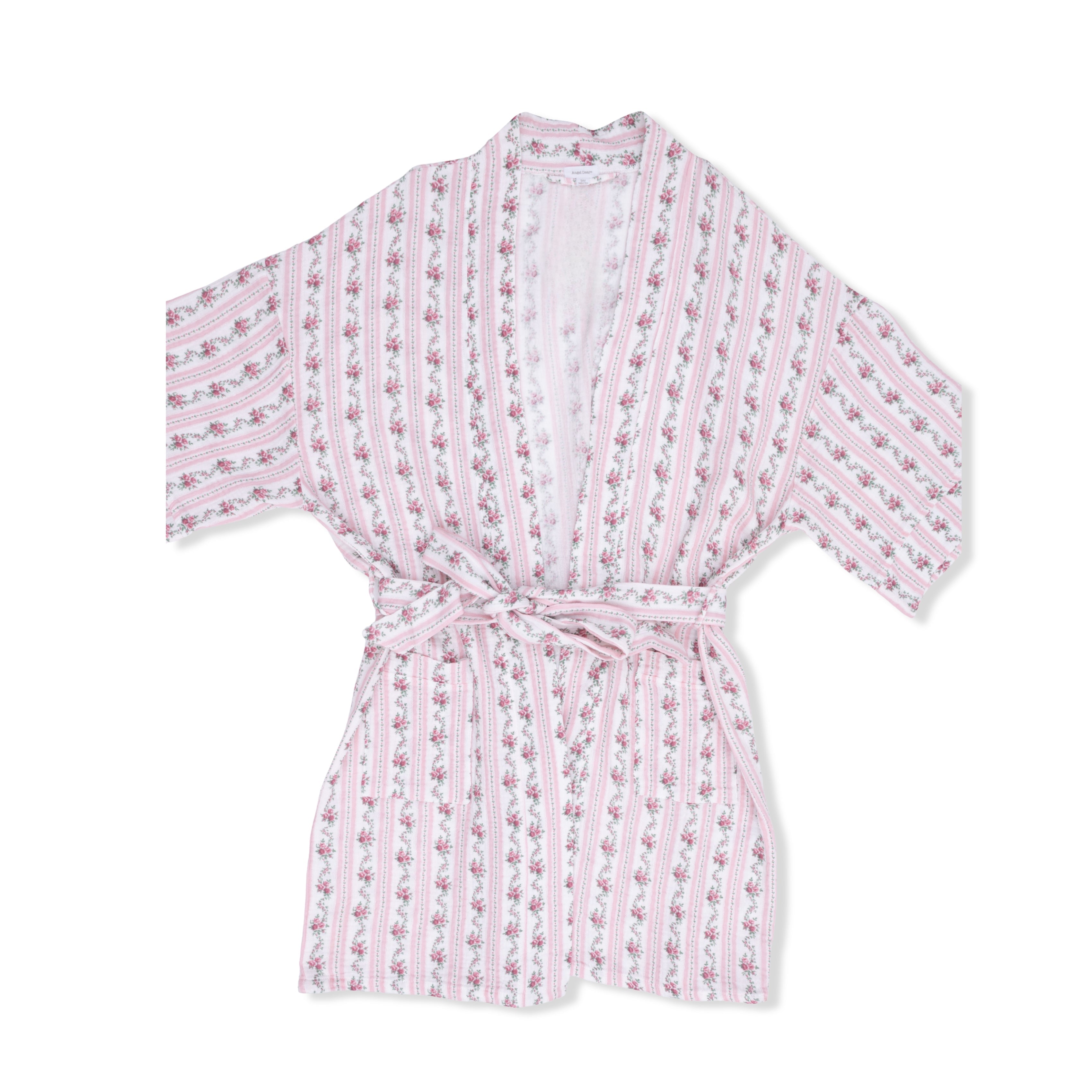 Winding Roses Stripe - Kimono Robe