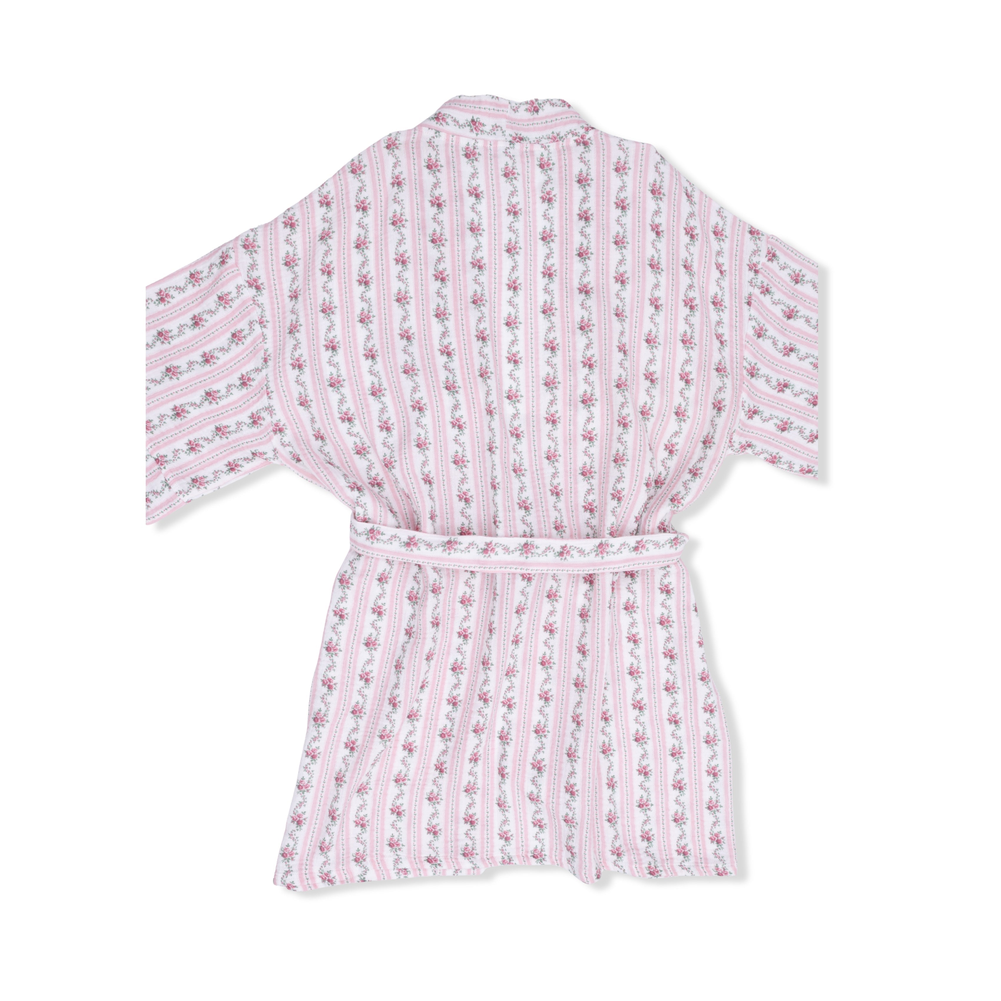 Winding Roses Stripe - Kimono Robe