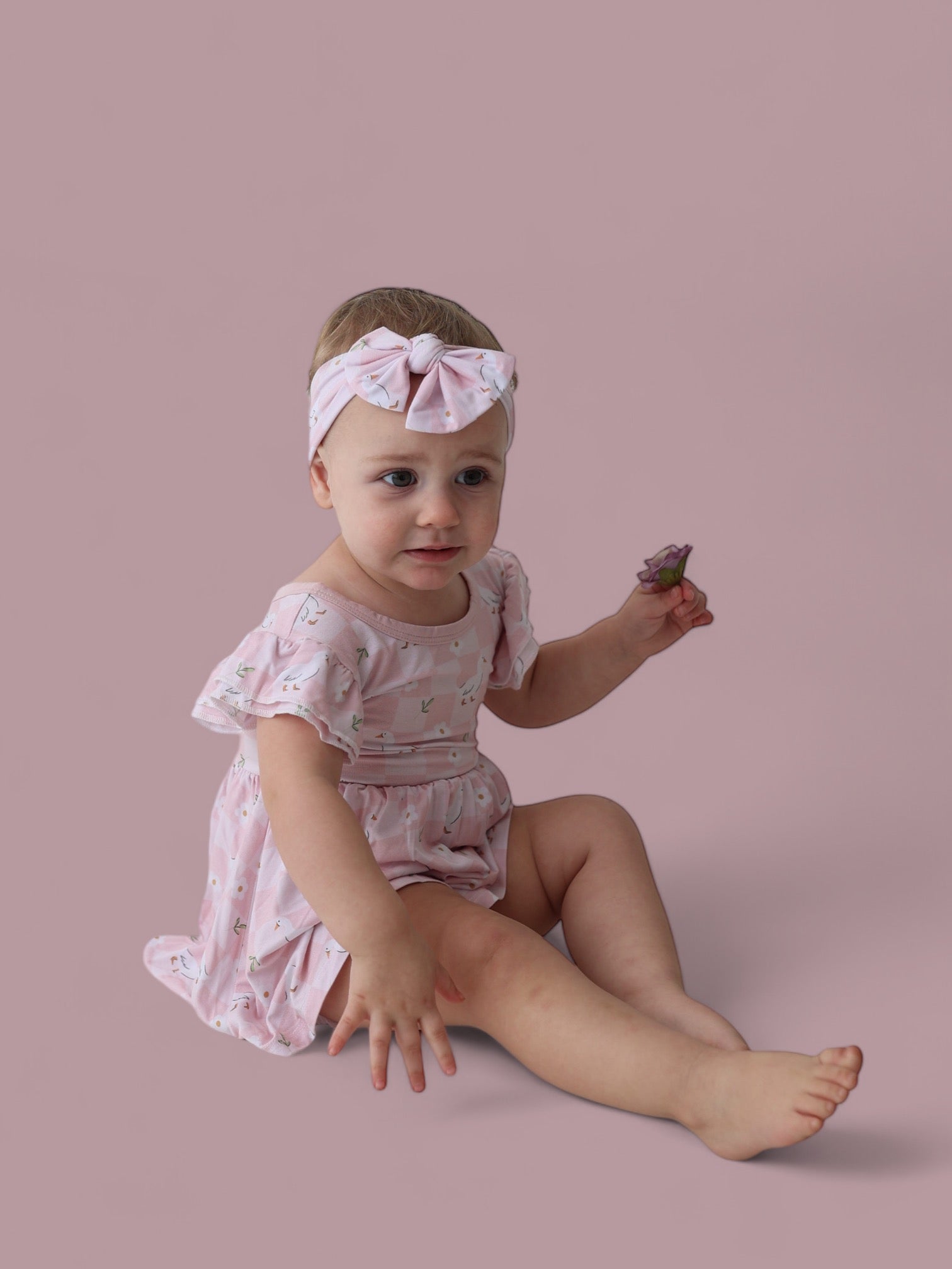 Exclusive Ducks And Daisies Dream Cap Sleeve Bodysuit Dress