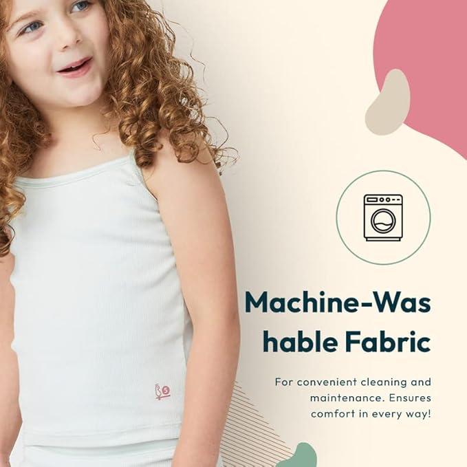 Feathers Girls And Toddler Undershirts - Kids Camisoles - Super Soft Cotton