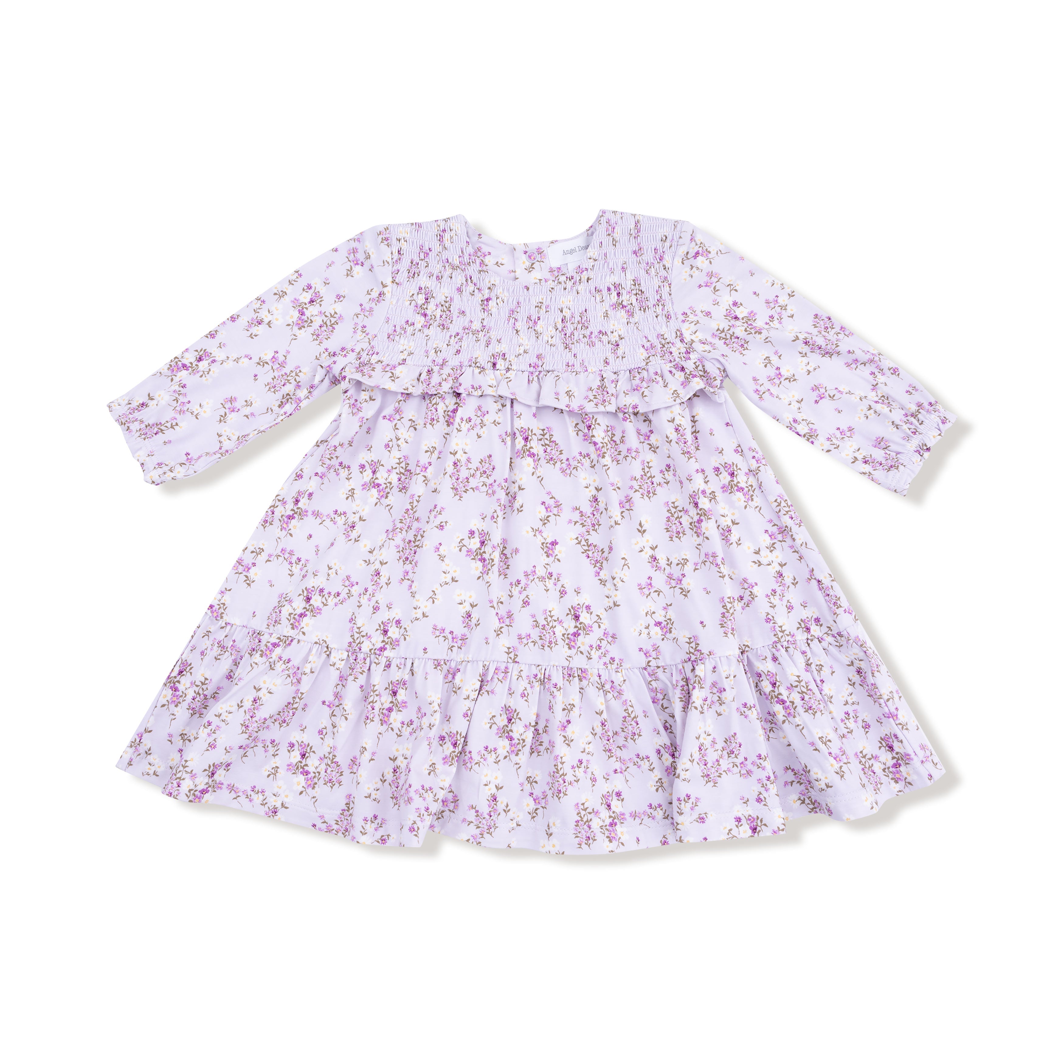 Smocked Ruffle Long Sleeve Tiered Dress + Leggings
