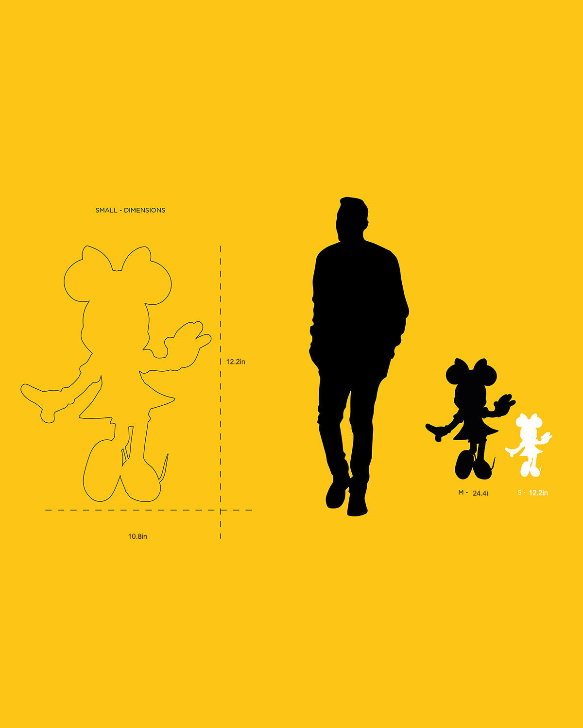 Minnie Mouse Welcome Silver 12in