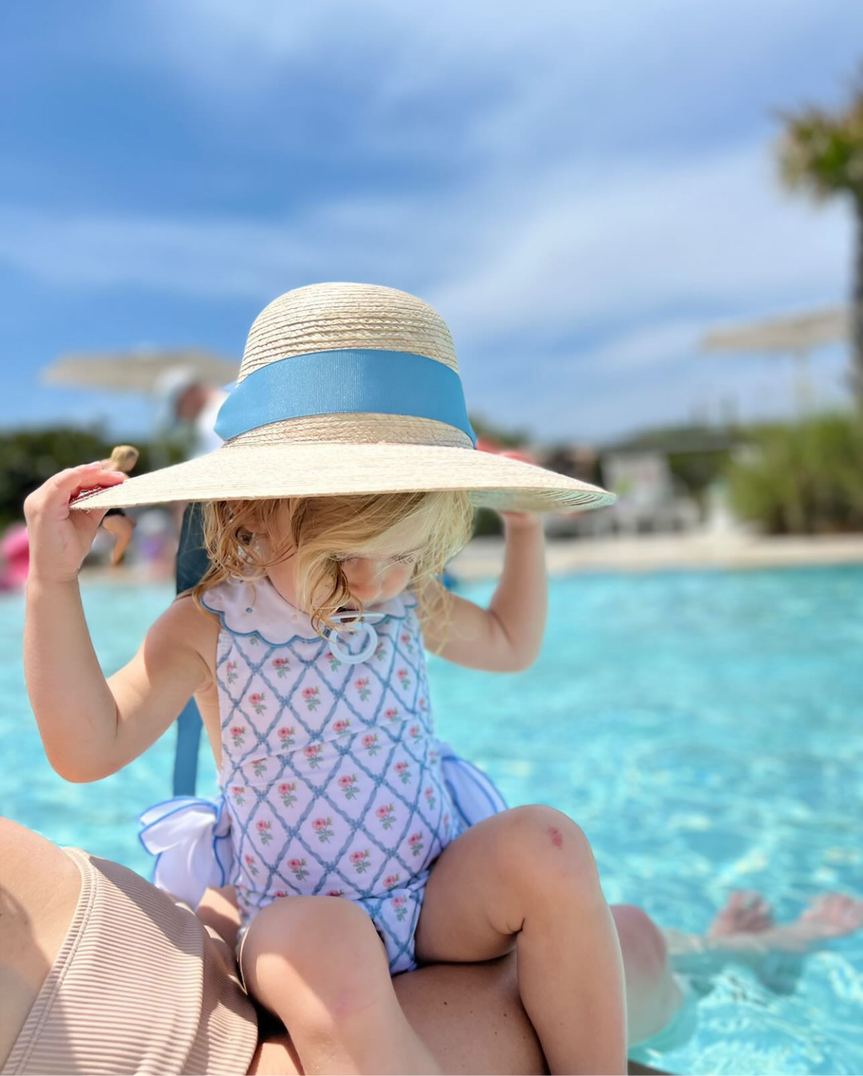 Buttercup Little Girl’s Hat - Chocolate Brown Grosgrain Ribbon