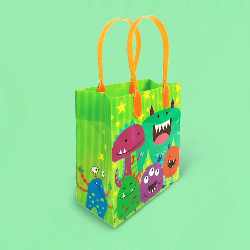 Monster Party Favor Treat Bags - Set Of 6 Or 12