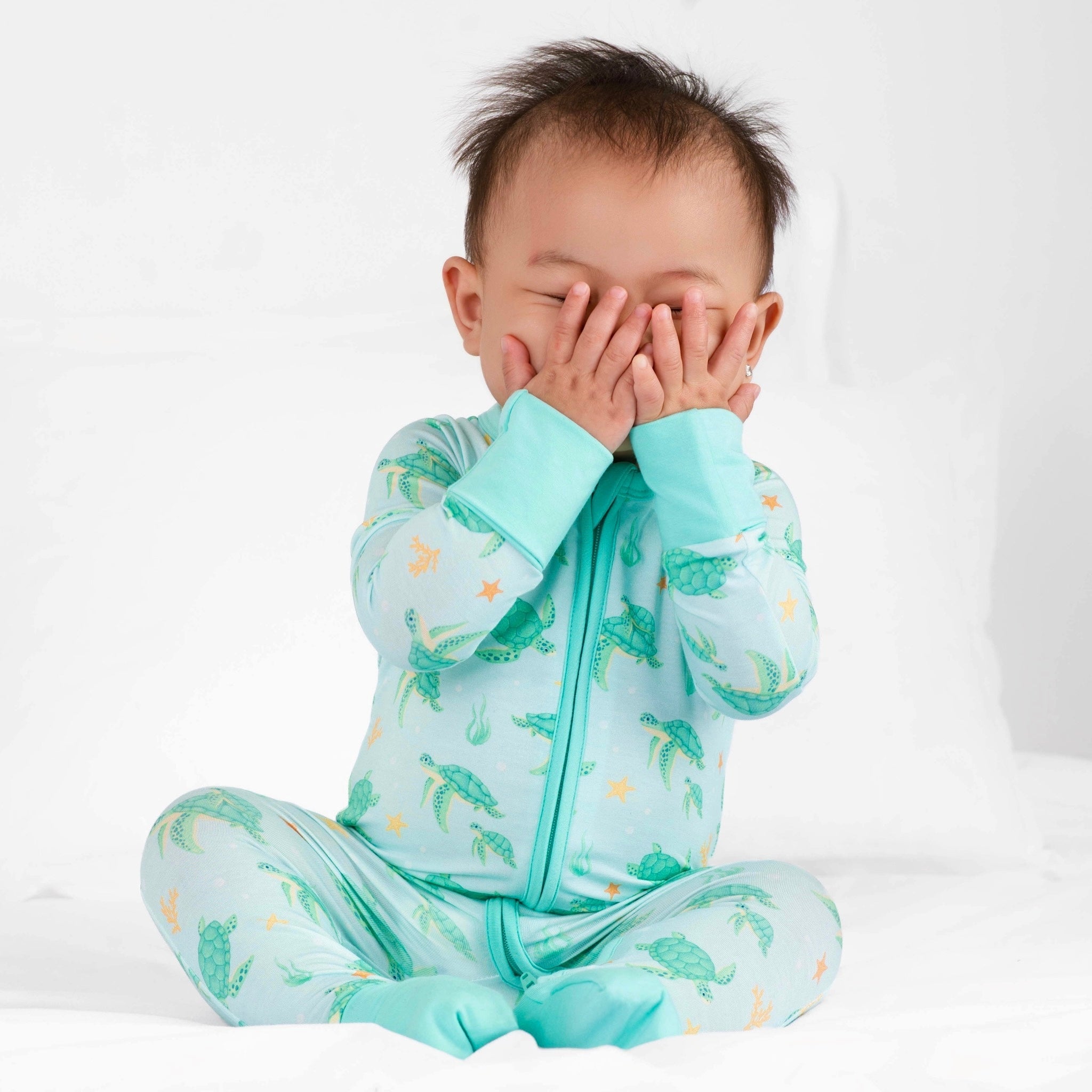 Dreamy Turtle Zip Romper