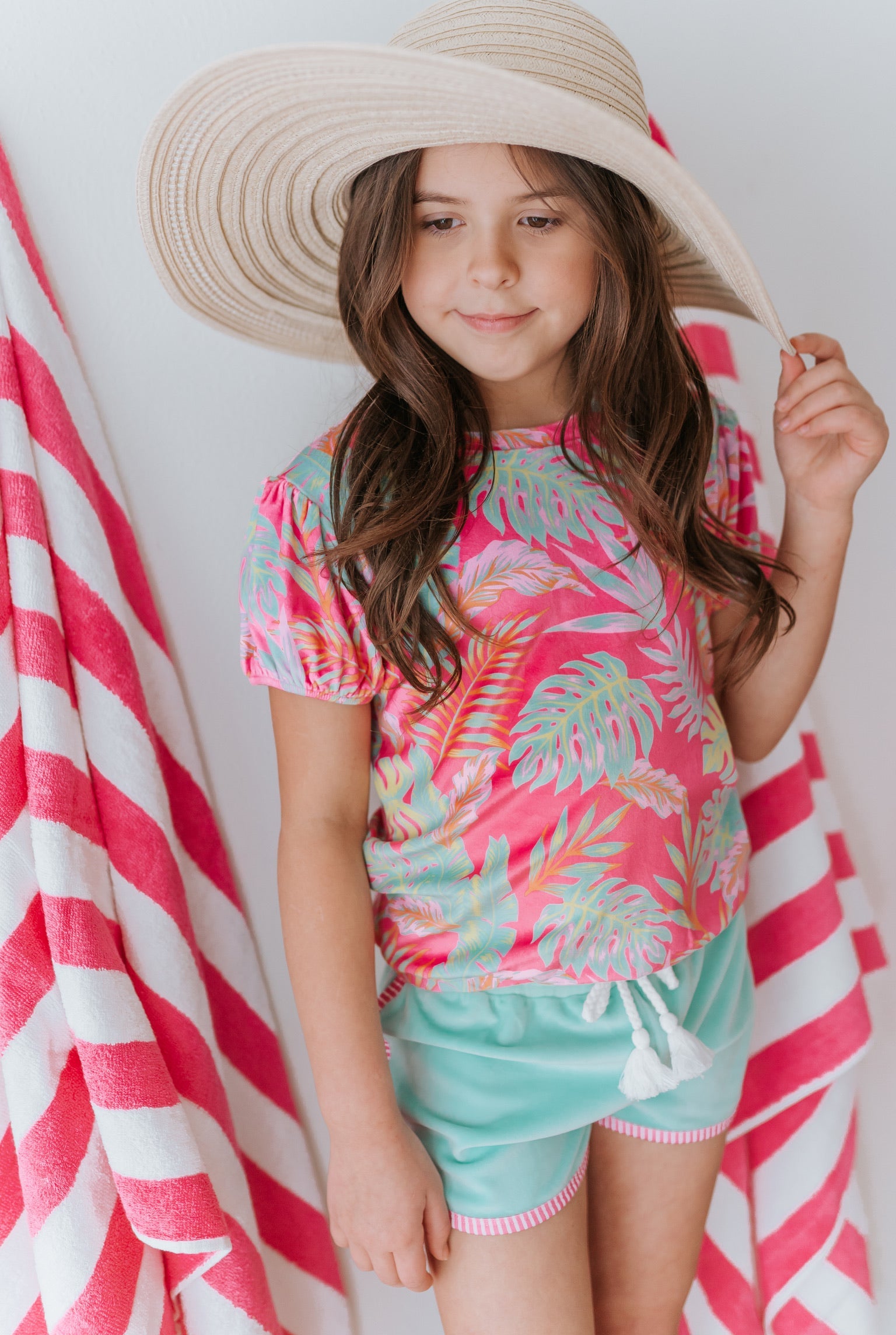 Pink Palm Paradise Shirt & Short Set