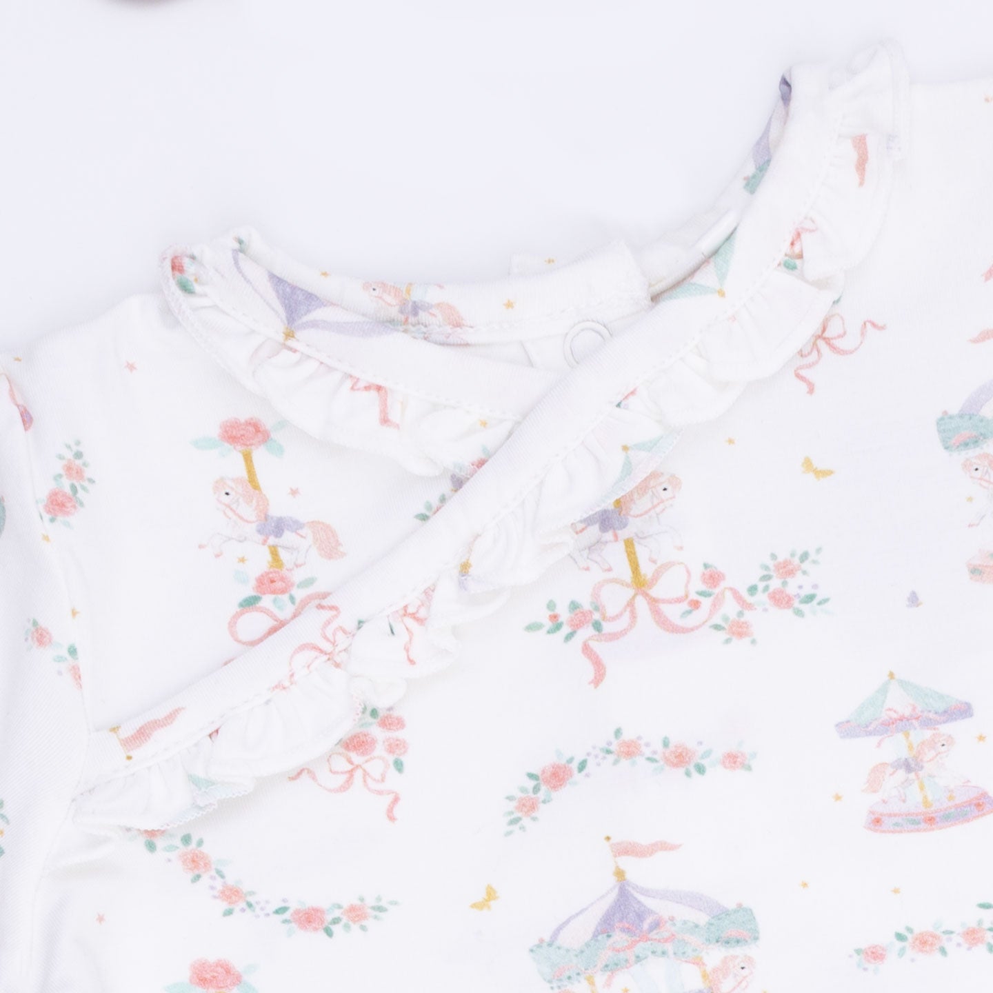 Carousel With Bows - Kimono Gown & Knot Headband