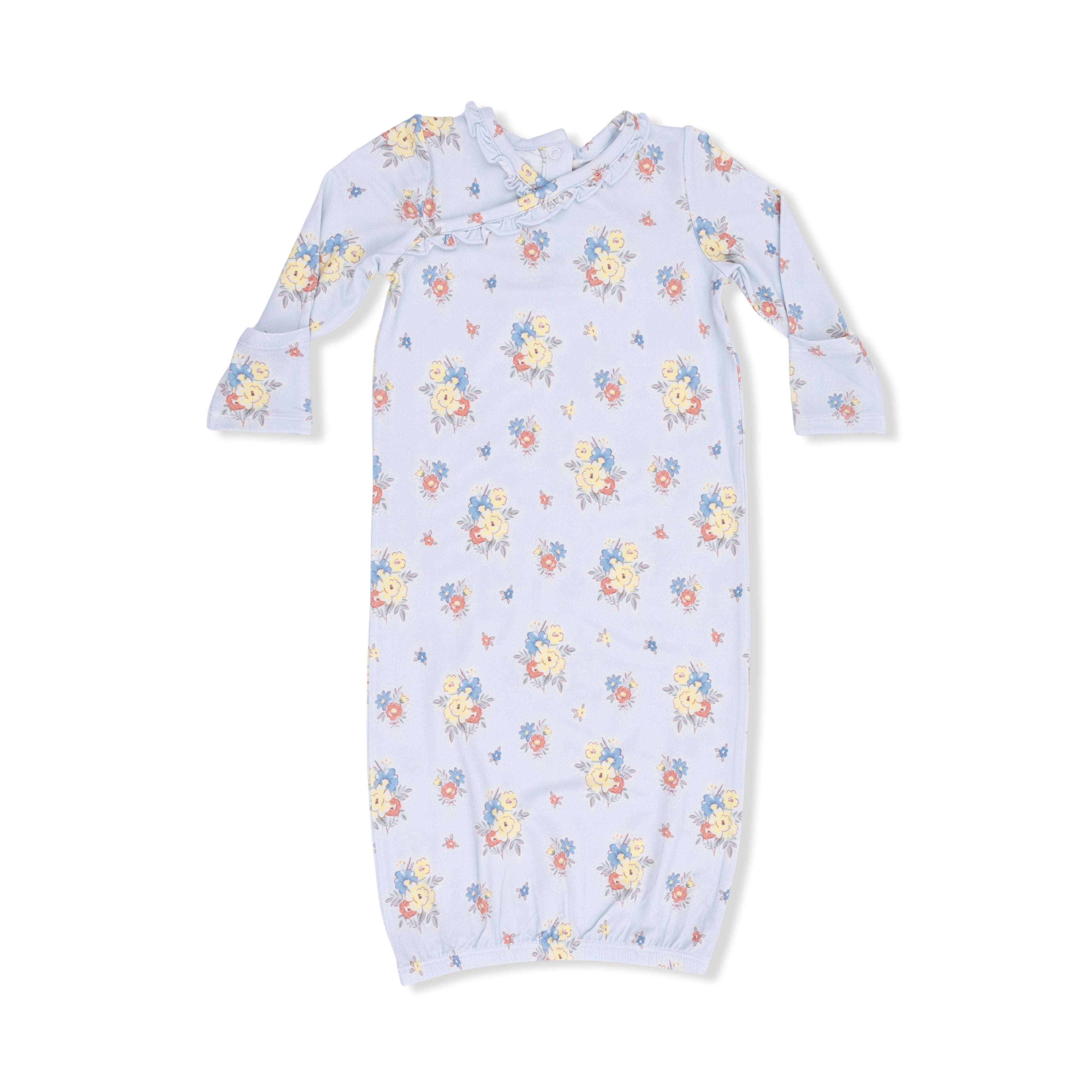 Country Stitch Floral - Kimono Gown & Knot Headband