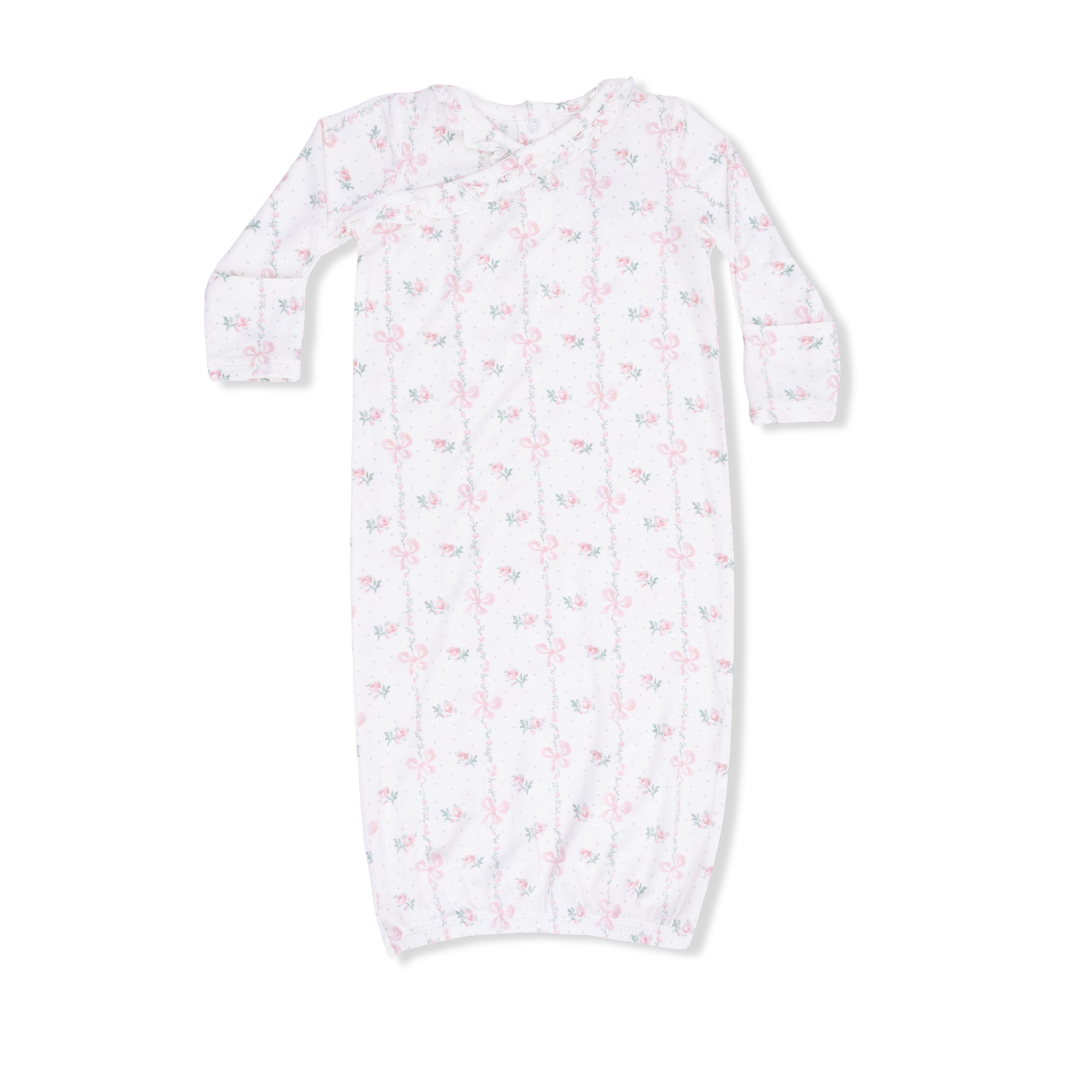 Dainty Buds And Bows - Kimono Gown & Knot Headband