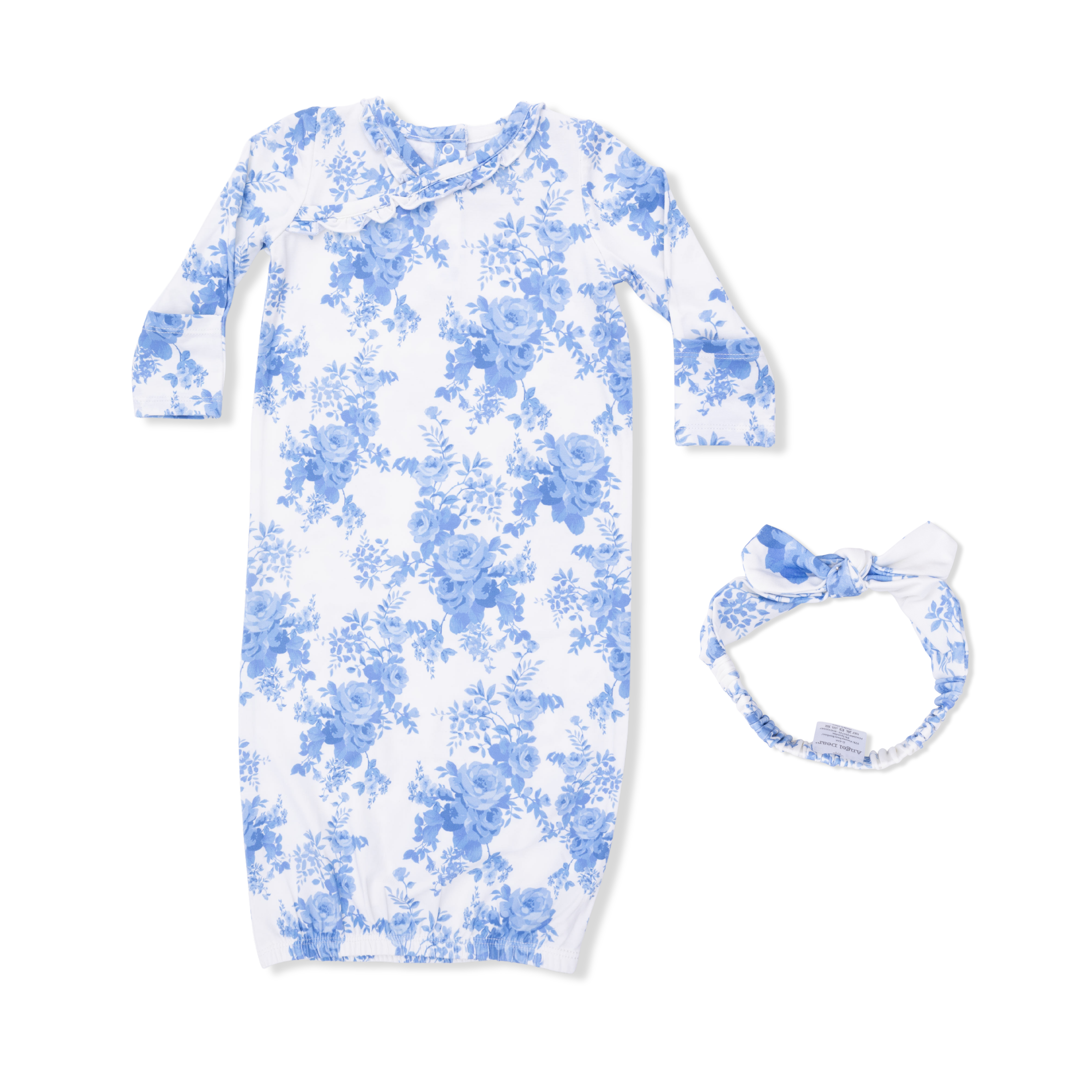 Dream Cottage Floral - Kimono Gown & Knot Headband