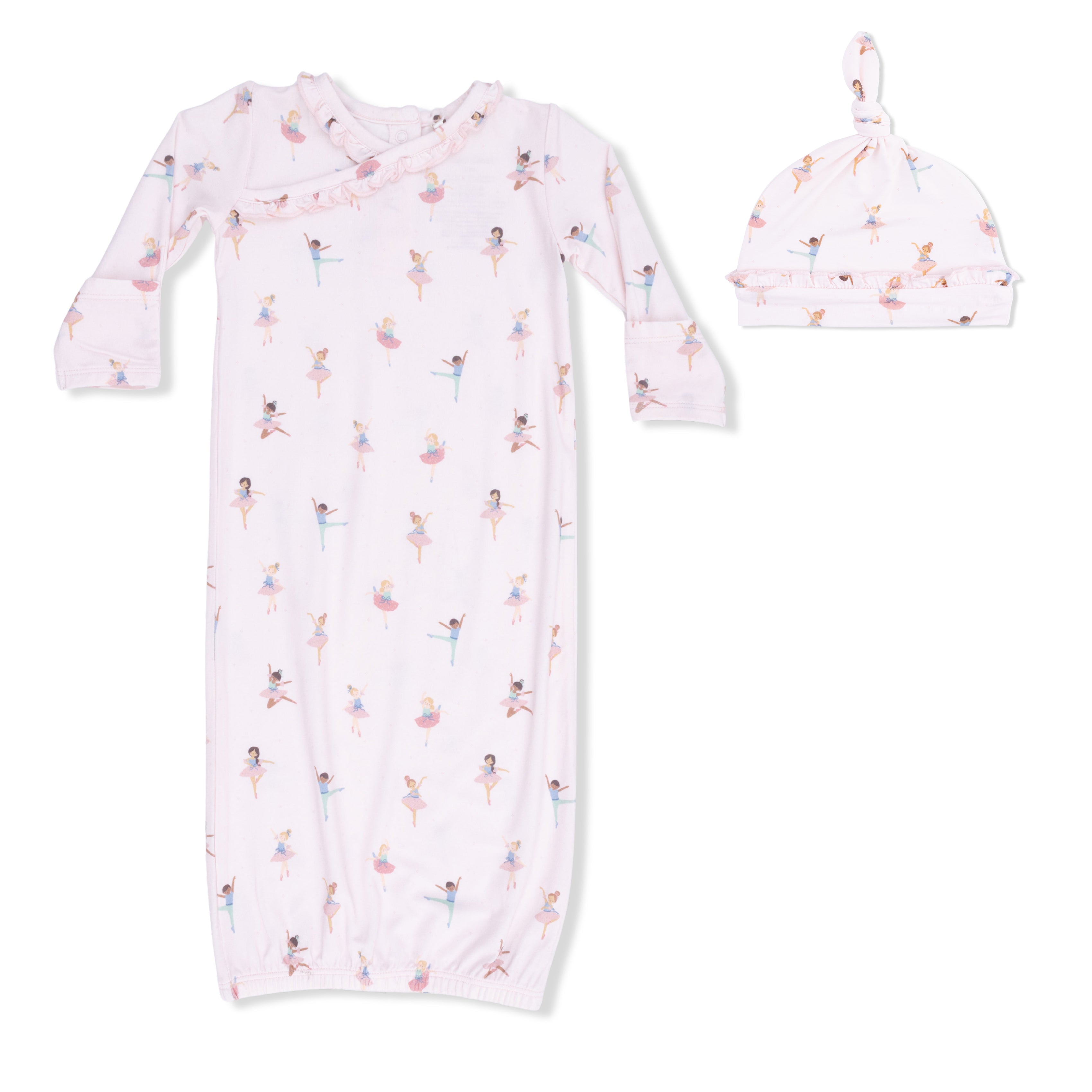 Petite Ballet - Kimono Gown & Ruffle Knotted Hat