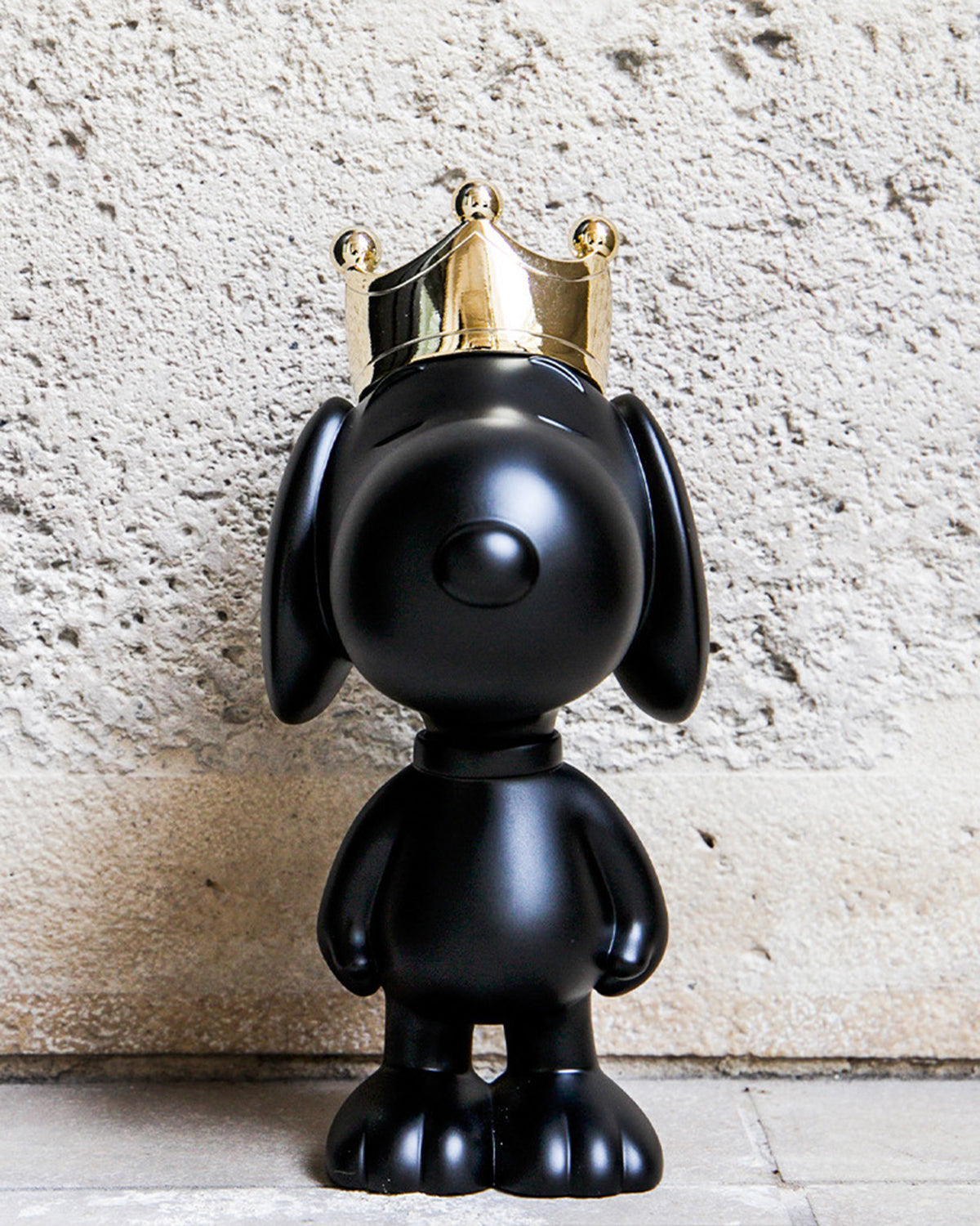 Snoopy Crown Black With Gold Crown 12in