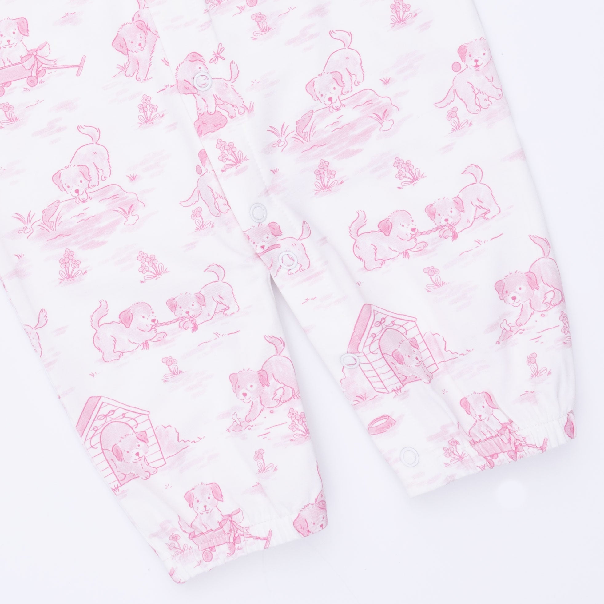 Puppy Toile Pink - Convertible Gown