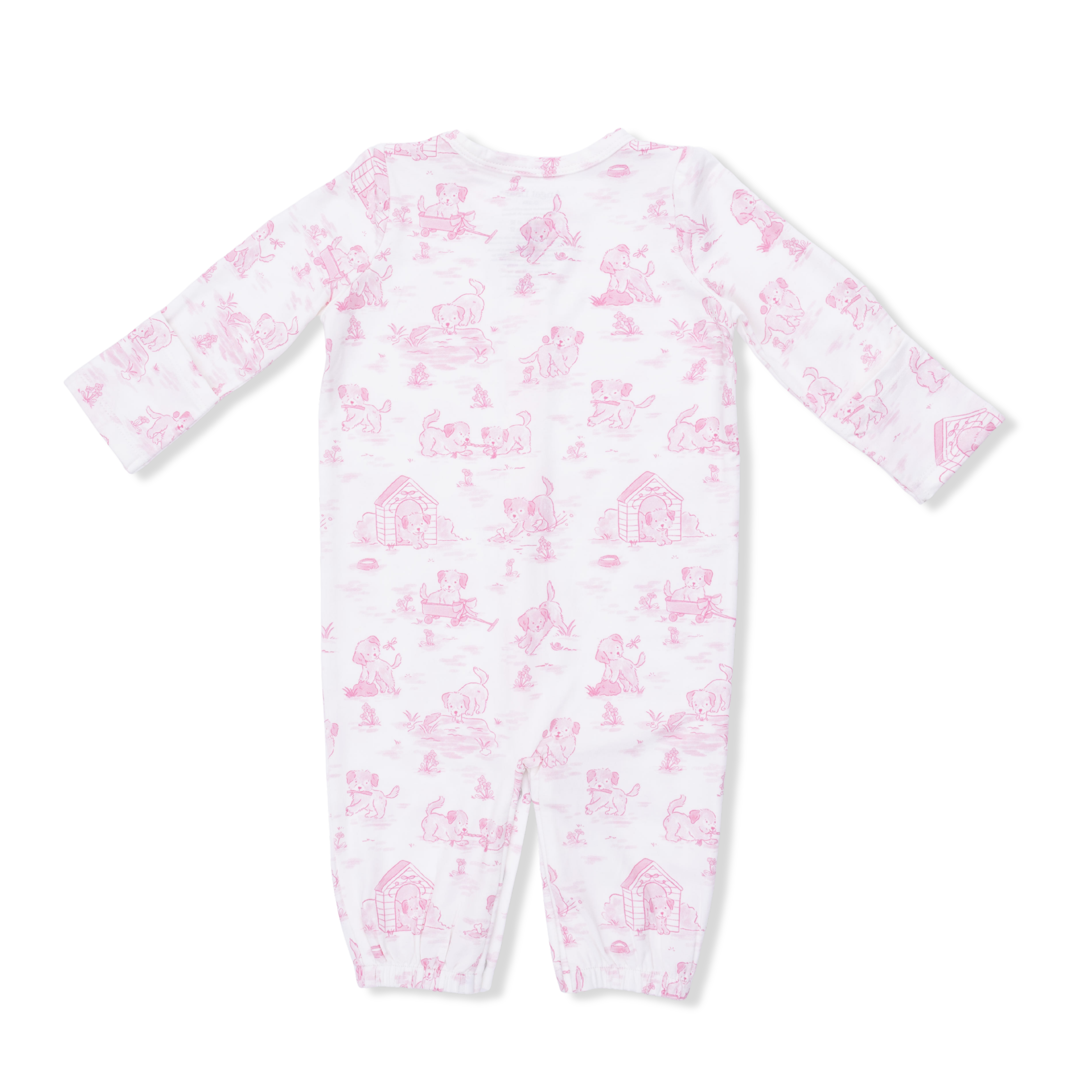 Puppy Toile Pink - Convertible Gown