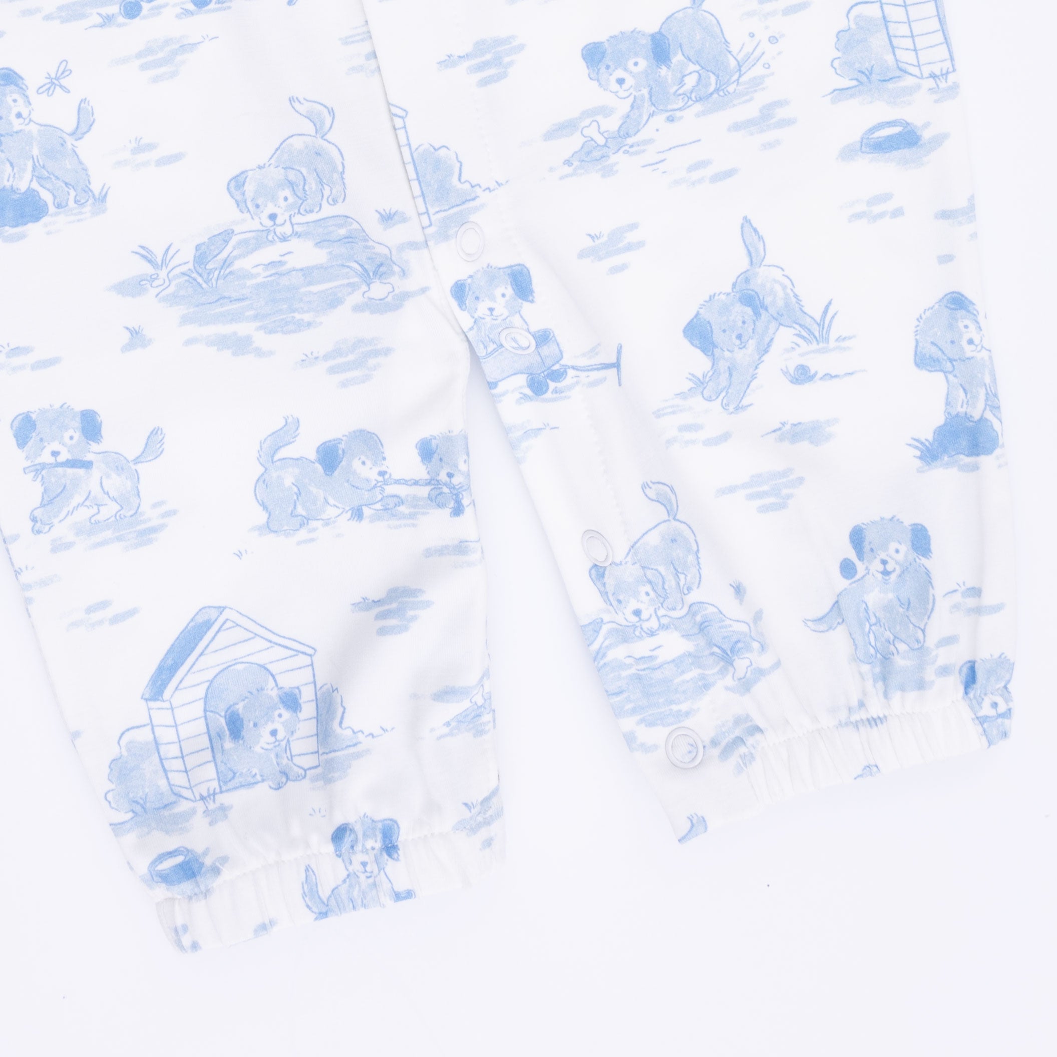 Puppy Toile Blue - Convertible Gown