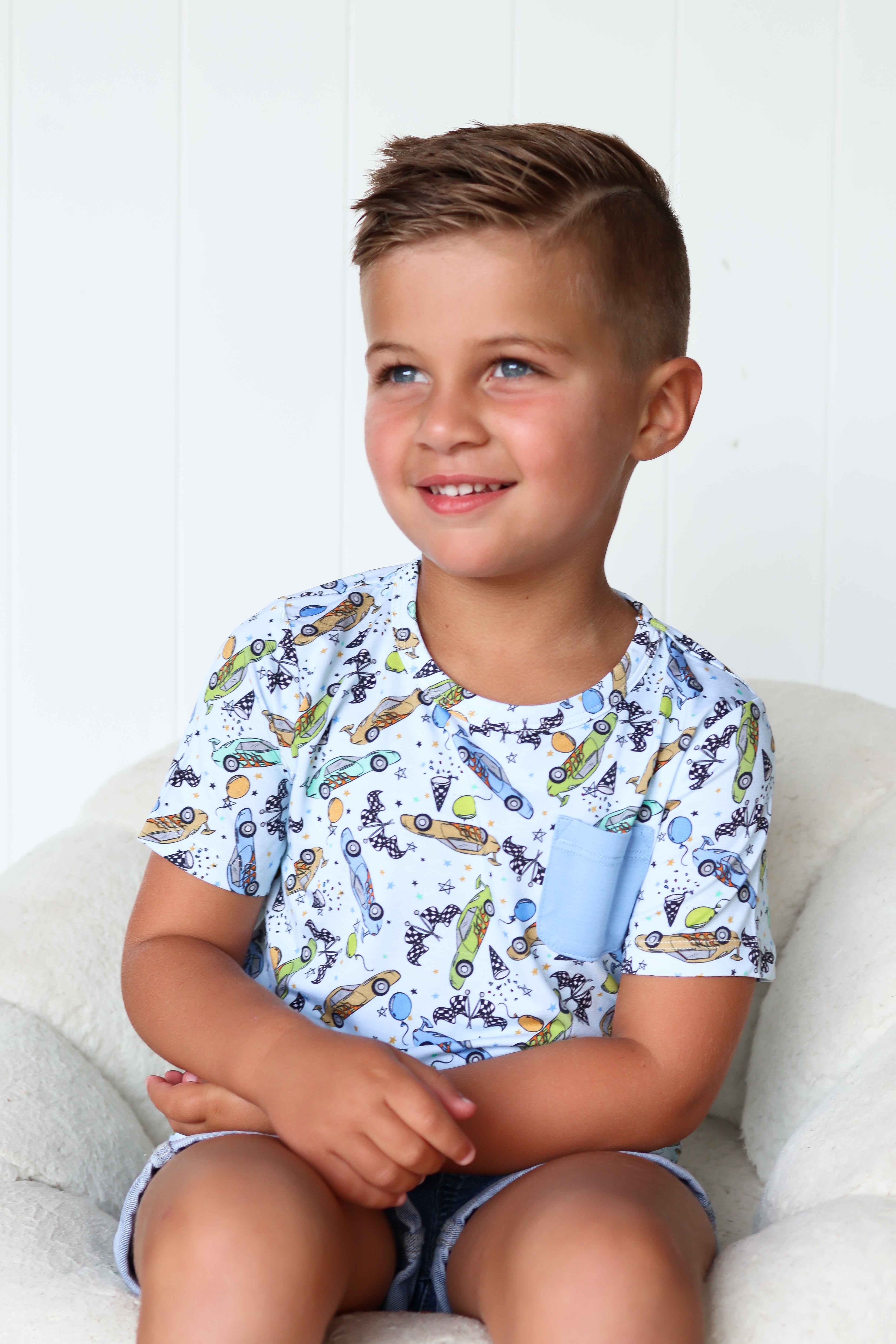 Racing To My Birthday Dream Pocket Tee