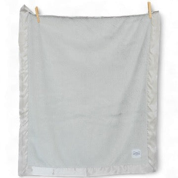 Luxury Satin Border Blanket - Silver