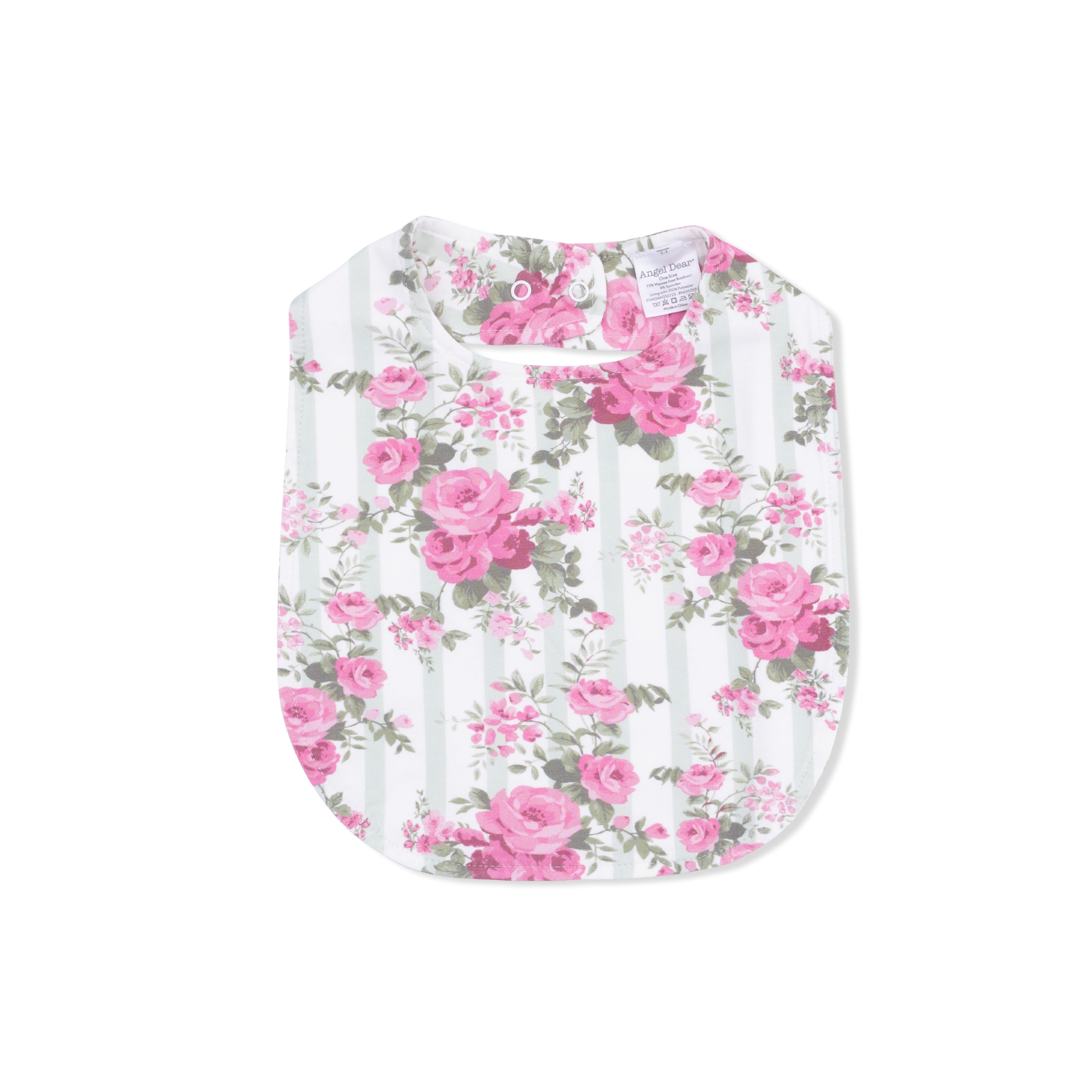 Cabbage Rose Stripe - Feeding Bib