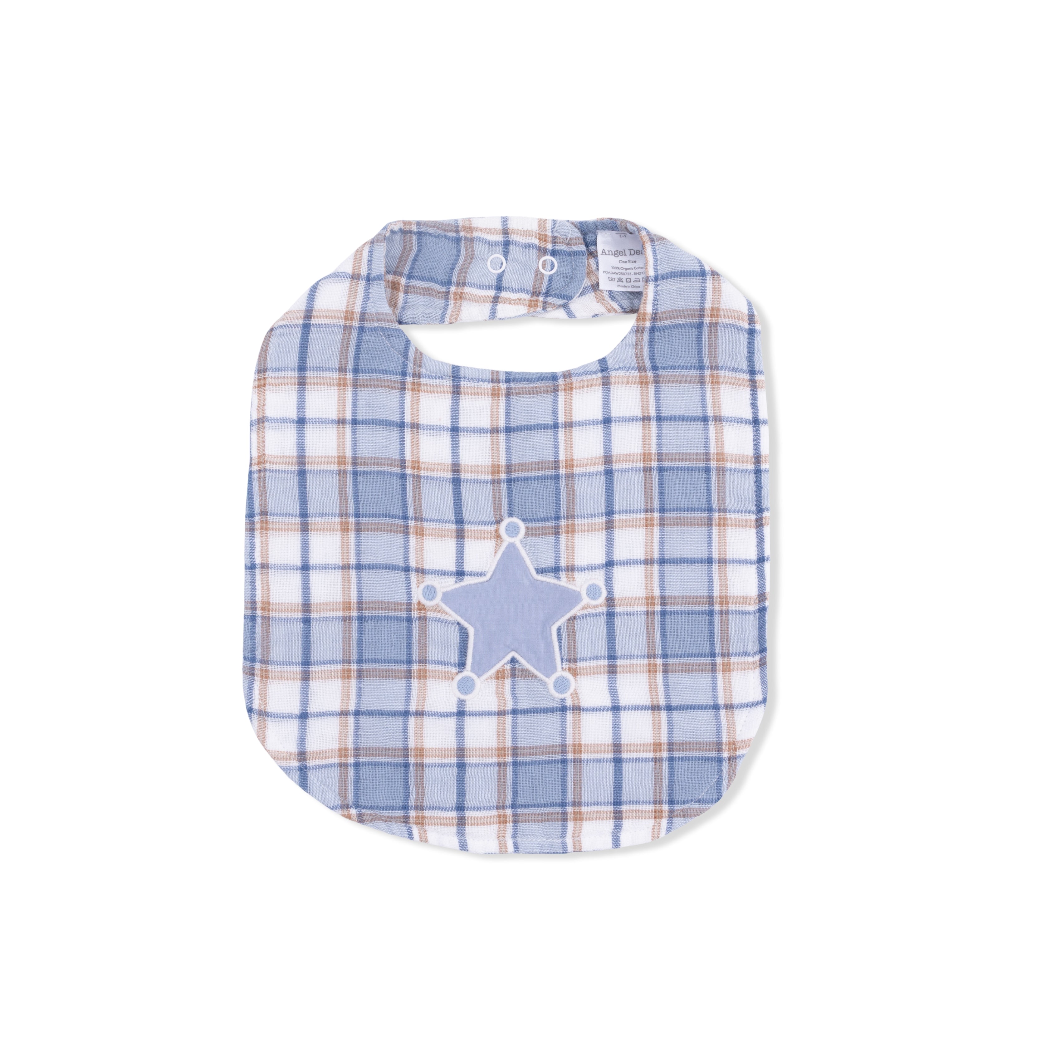 Western Boot Plaid - Feeding Bib